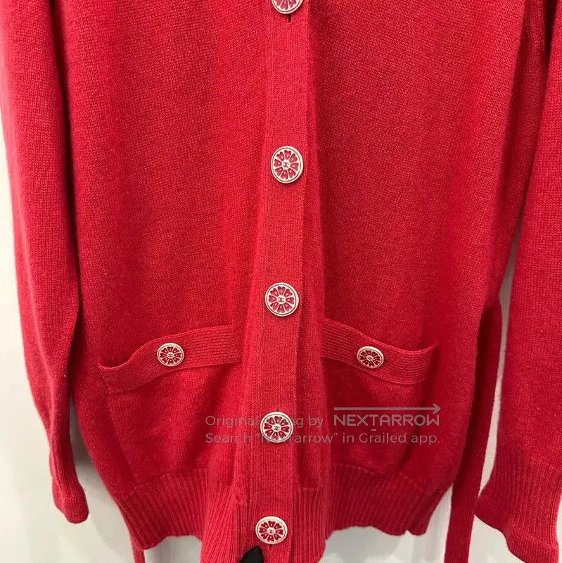 Chanel Chanel Red Wool Cardigan for Women . Size M / US 6-8 / IT 42-44 - 3 Thumbnail