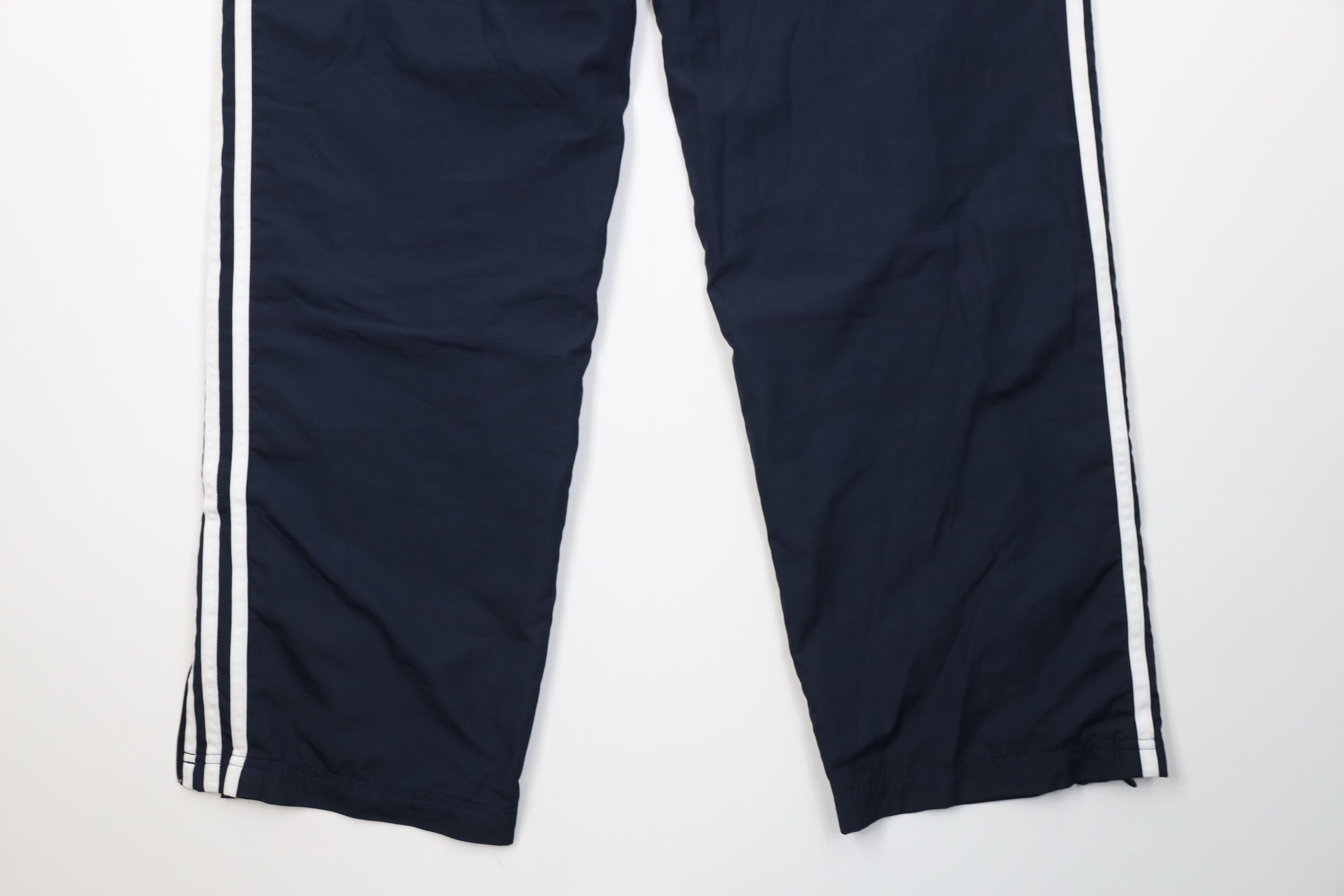 Adidas Vintage Y2K Adidas Striped Lined Wide Leg Windbreaker Pants Size 33" - 14 Thumbnail