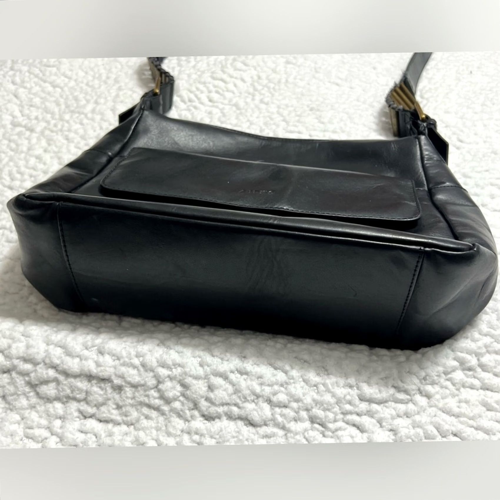 Vintage VINTAGE Arezzo Crossbody Bag Black Leather Women Adults Size ONE SIZE - 5 Thumbnail