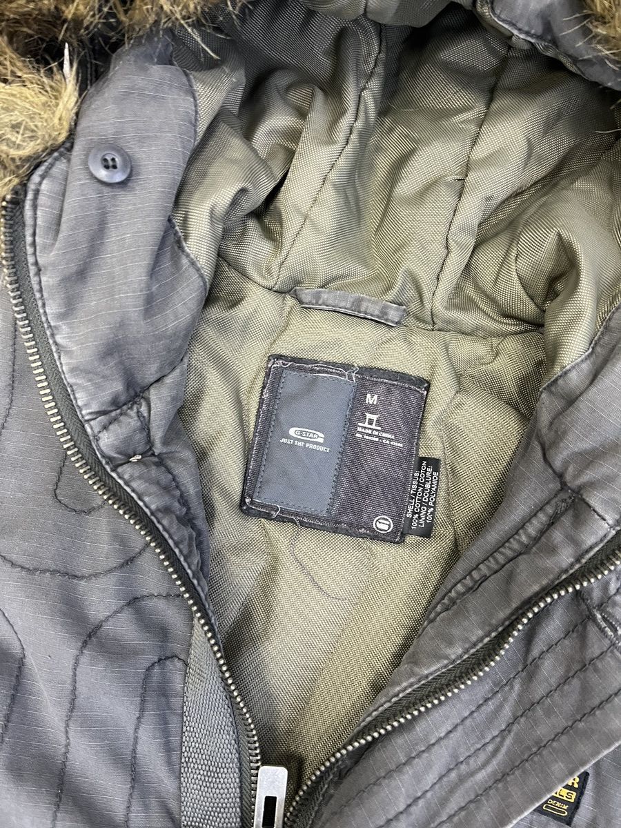 G-Star G-star if six was nine grey jacket fur hood bomber y2k Size US M / EU 48-50 / 2 - 5 Thumbnail