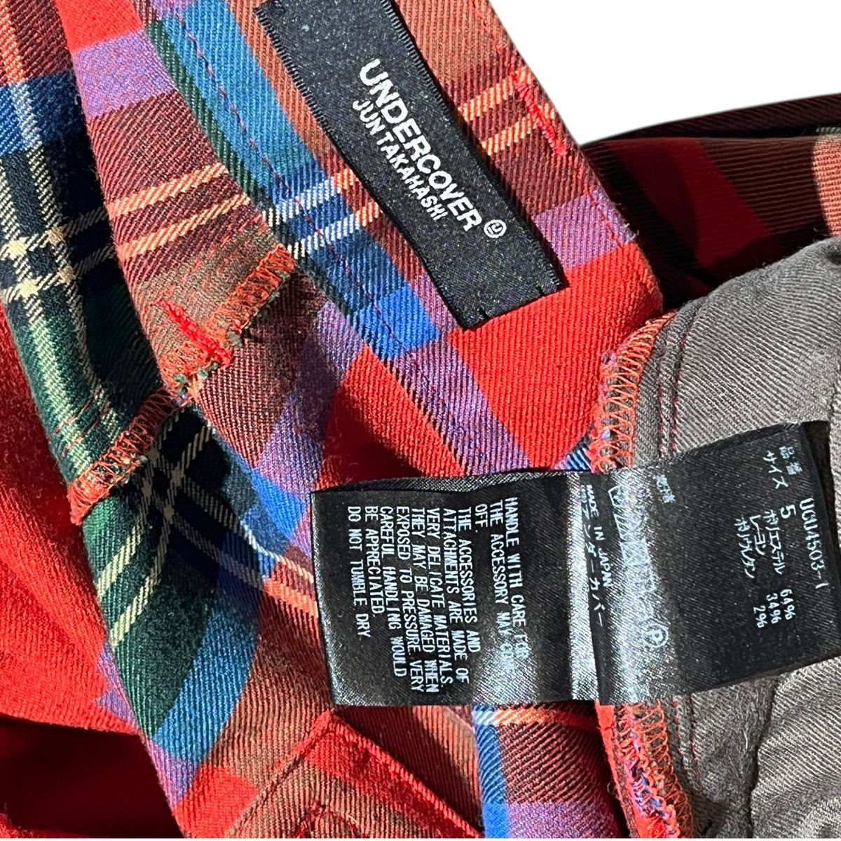 Undercover Zippered plaid pant Size US 32 / EU 48 - 4 Thumbnail