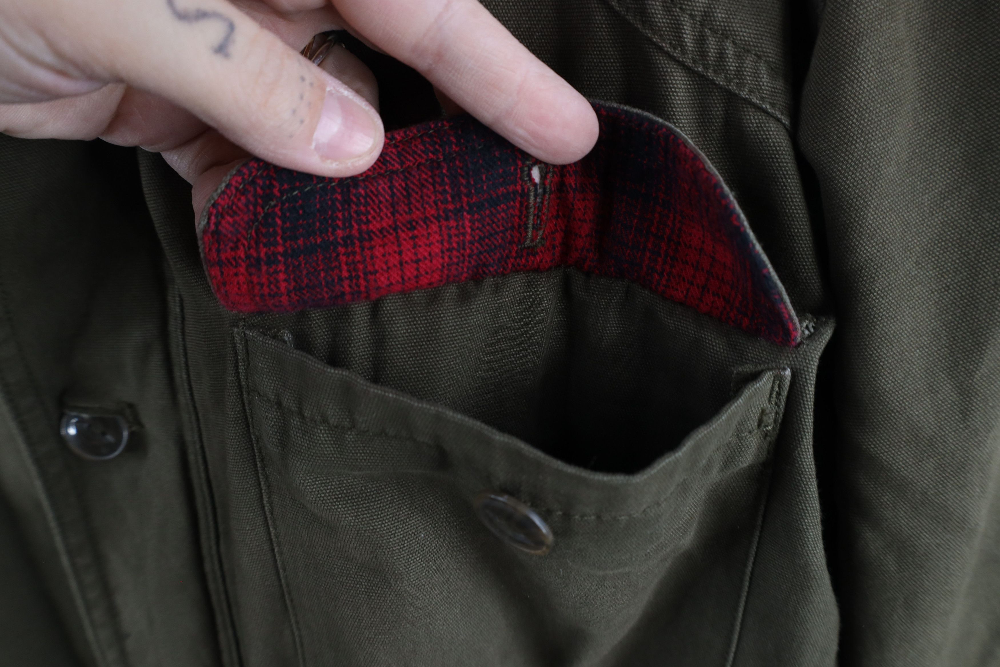 Orvis × Vintage Vintage Orvis Lined Canvas Chore Barn Jacket Olive Green Size US XL / EU 56 / 4 - 8 Thumbnail