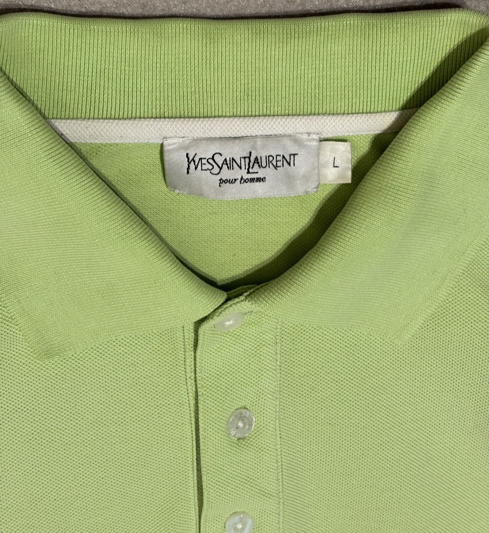 Yves Saint Laurent Yves Saint Laurent vintage Lime Green Polo Large Size US L / EU 52-54 / 3 - 16 Thumbnail