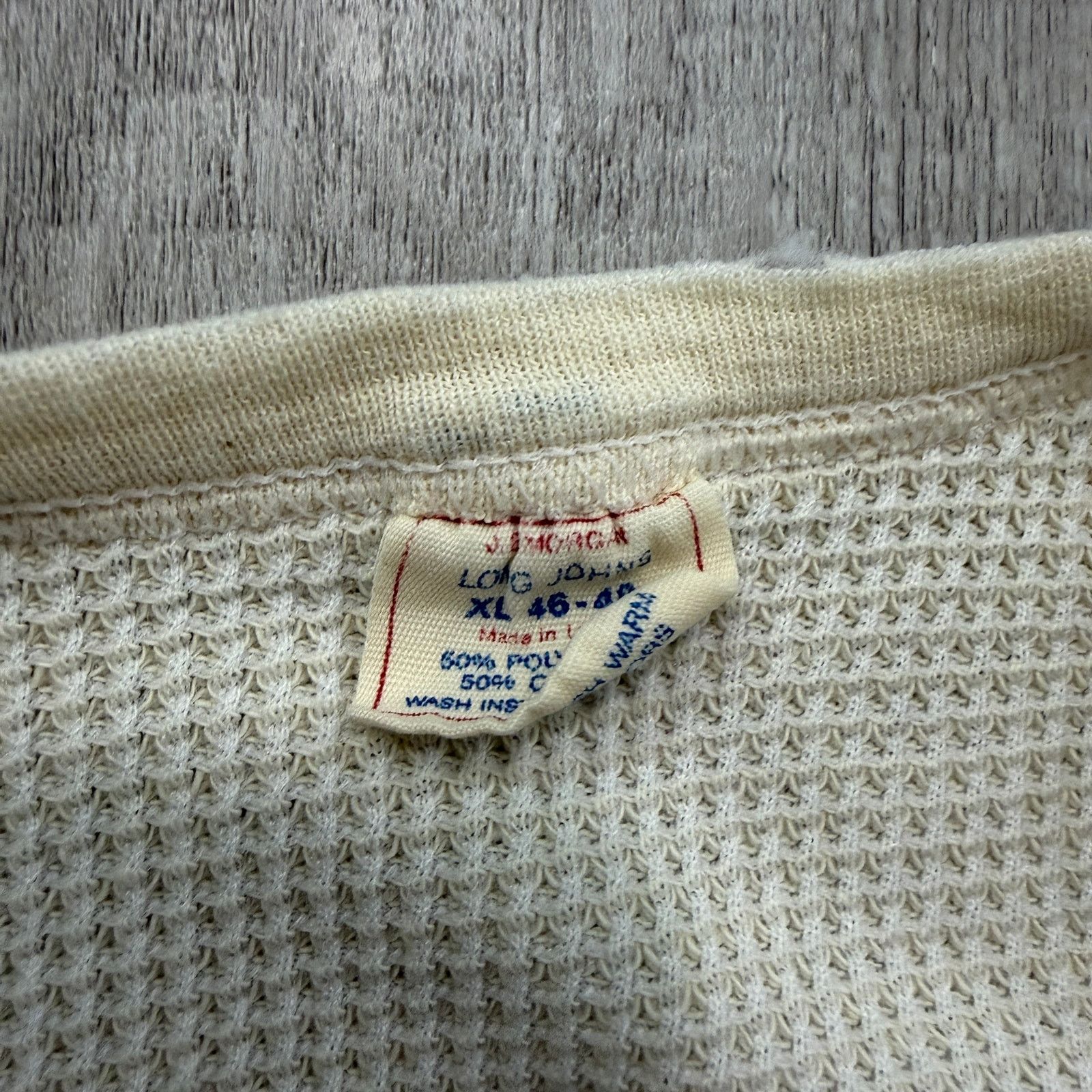 Vintage Vintage JE Morgan Thermal Shirt Men's XL White 80s Waffle Size US XL / EU 56 / 4 - 6 Thumbnail