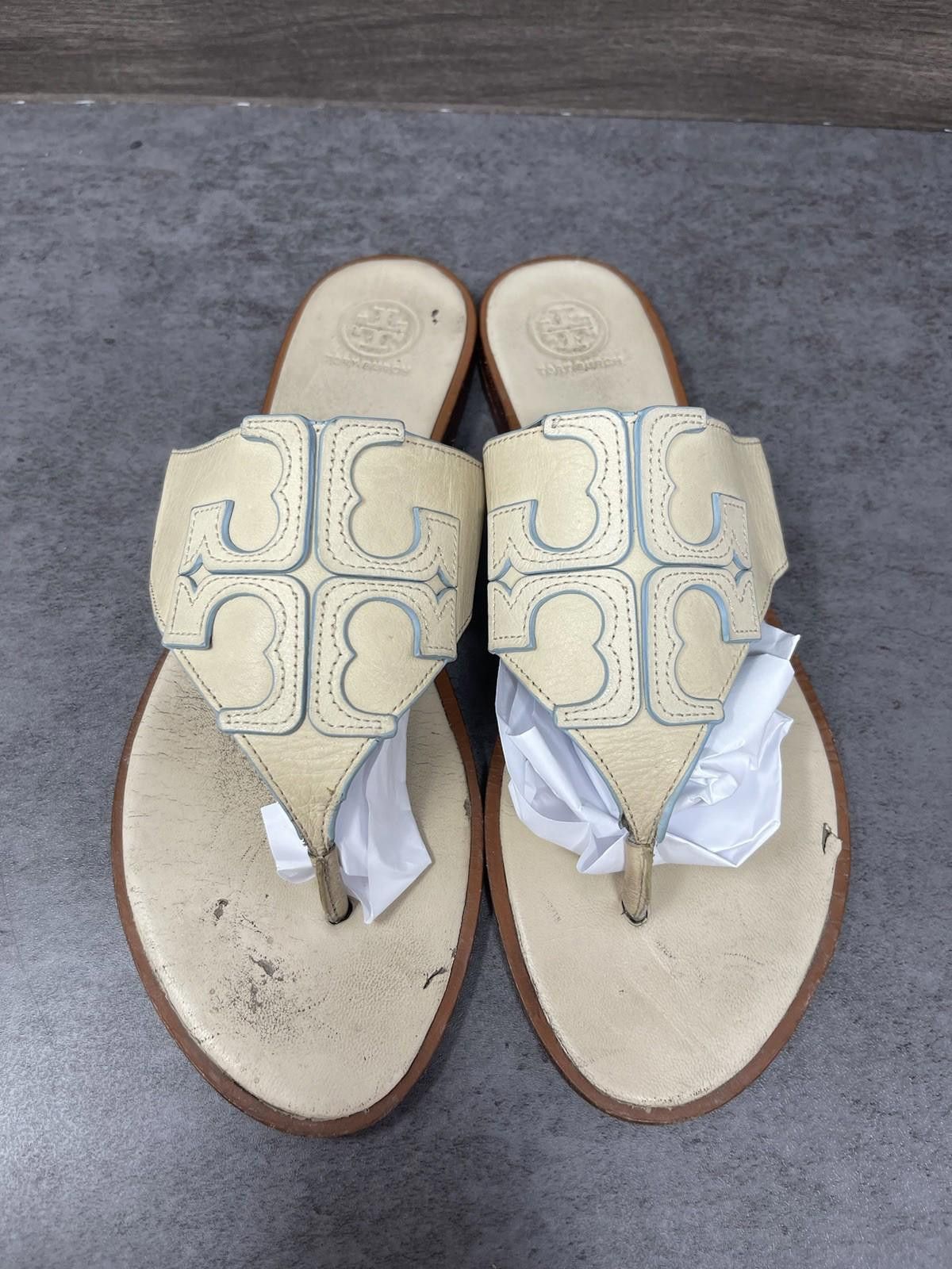 Other Tory Burch Sandals Womens Size 10.5 Jamie Full Logo Thong Size US 10.5 / IT 40.5 - 3 Thumbnail