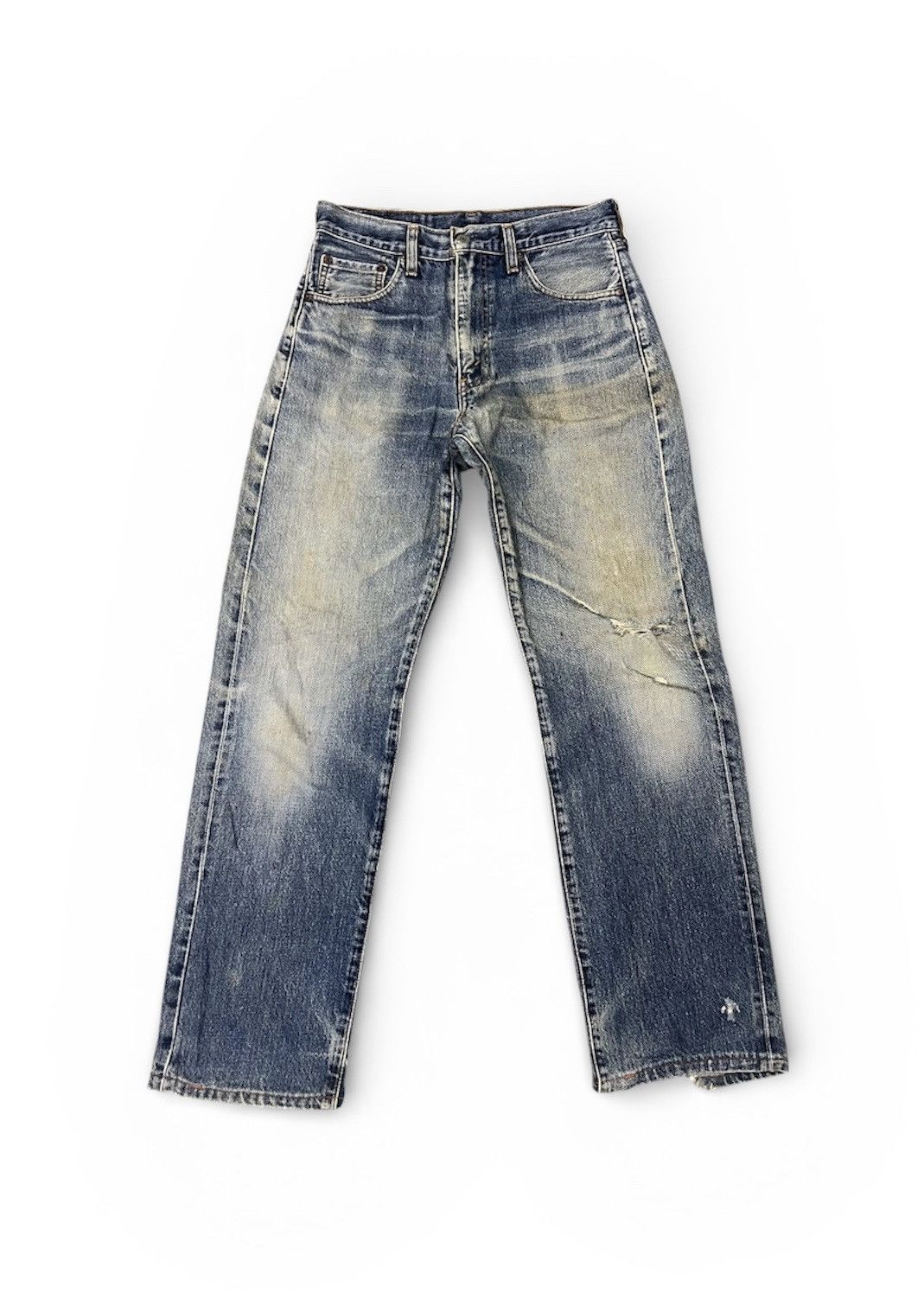 Levi's Vintage Levis 502 Big E Button J22 Distressed Denim Jeans Size US 30 / EU 46 - 1 Thumbnail