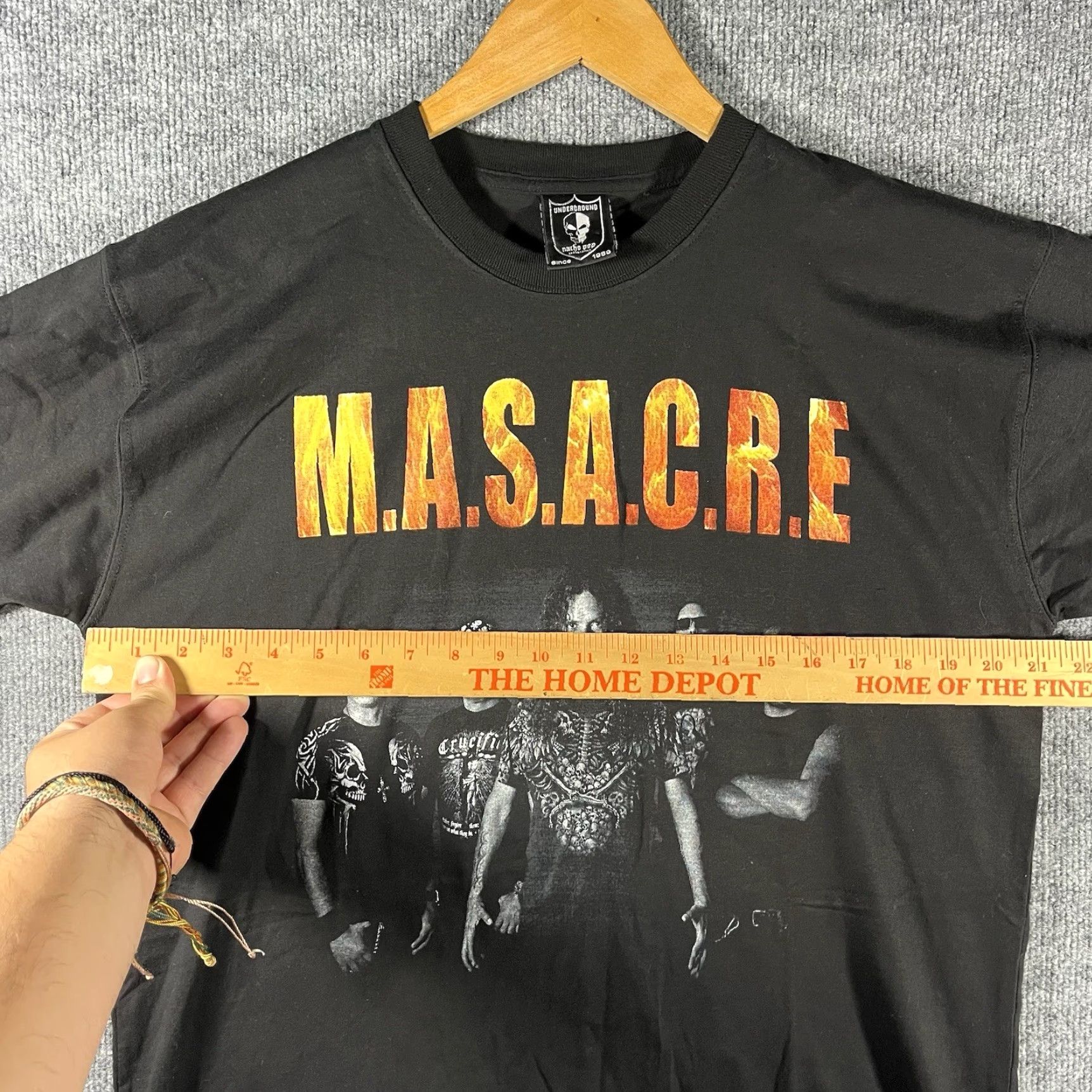 Vintage VINTAGE Underground Band T-Shirt Mens Large Black Death Metal Tour 2013 RARE Size US L / EU 52-54 / 3 - 7 Thumbnail