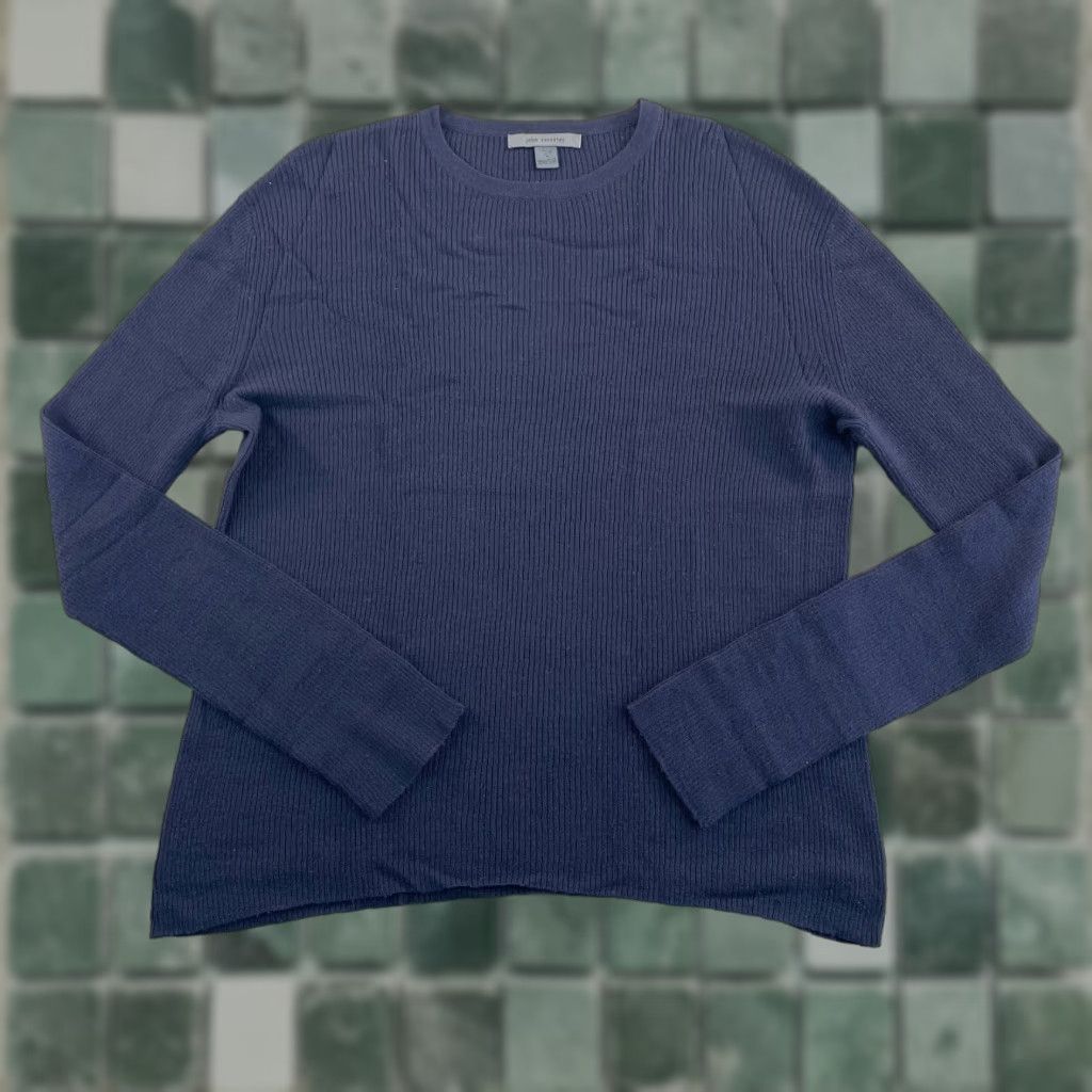 John Varvatos VINTAGE John Varvatos Collection Sweater Men L Navy Wool Cashmere Crew Size L Blue Size US L / EU 52-54 / 3 - 1 Thumbnail