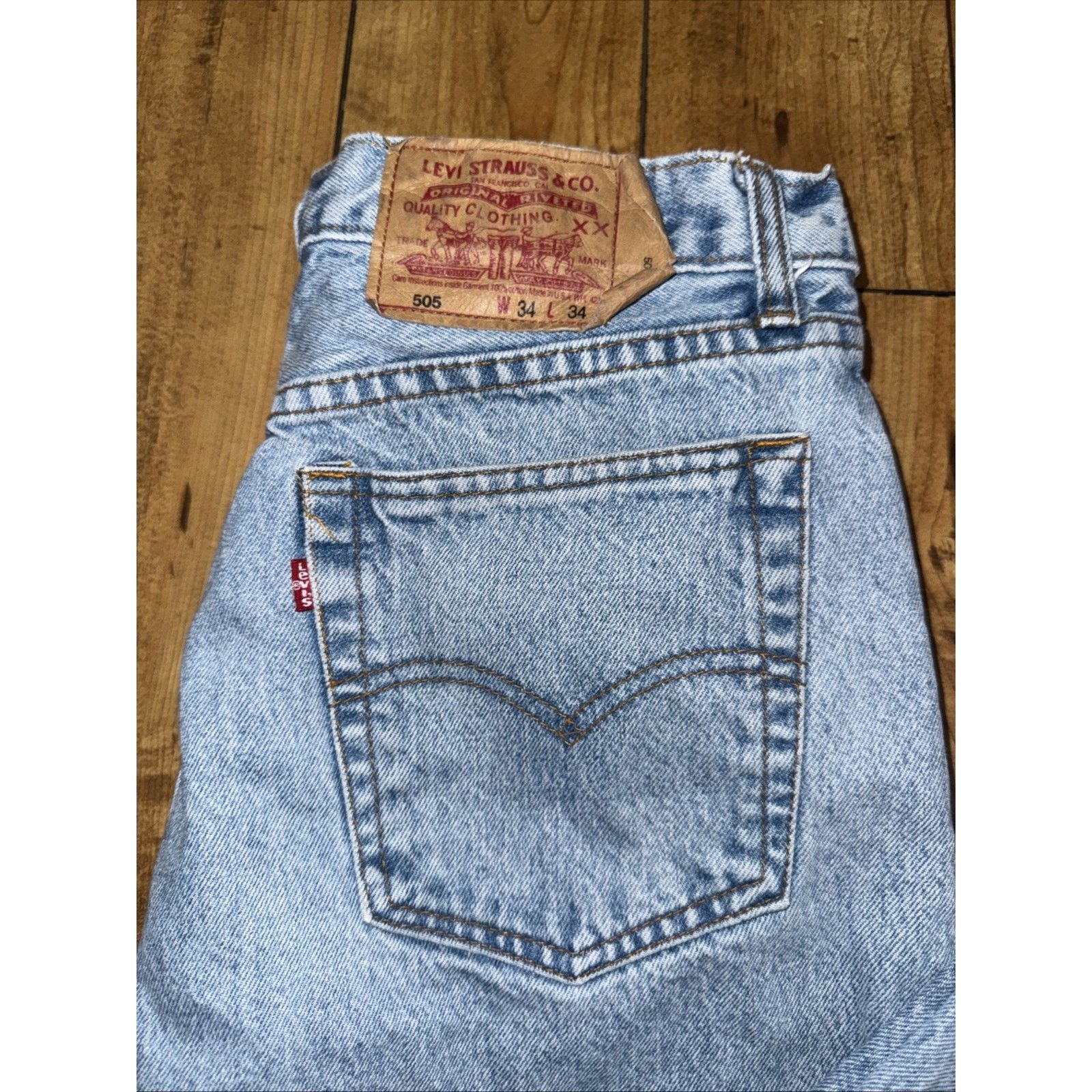 Levi's × Vintage Vintage 90s Levi’s 505 Regular Fit Jeans 32x30 Made In USA Size US 32 / EU 48 - 2 Thumbnail