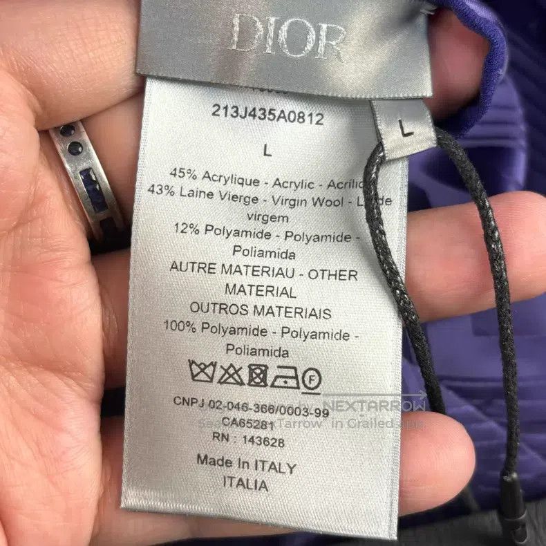 Dior Dior FW22 Wool Jaquard Striped Metal Logo Double-sided Jac Size US L / EU 52-54 / 3 - 6 Thumbnail