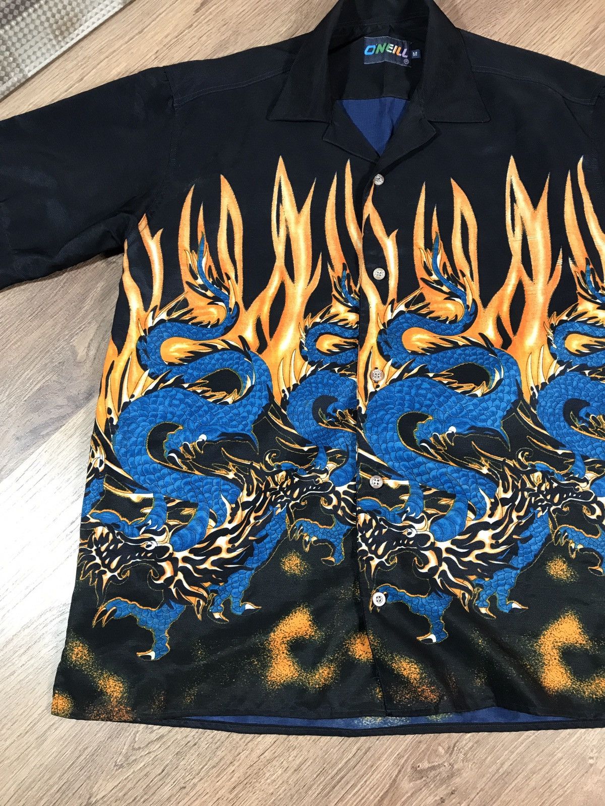 O'Neill × Vintage Silk shirt Oneill Surf Skate Retro Dragon Jspan Vintage Size US M / EU 48-50 / 2 - 2 Thumbnail