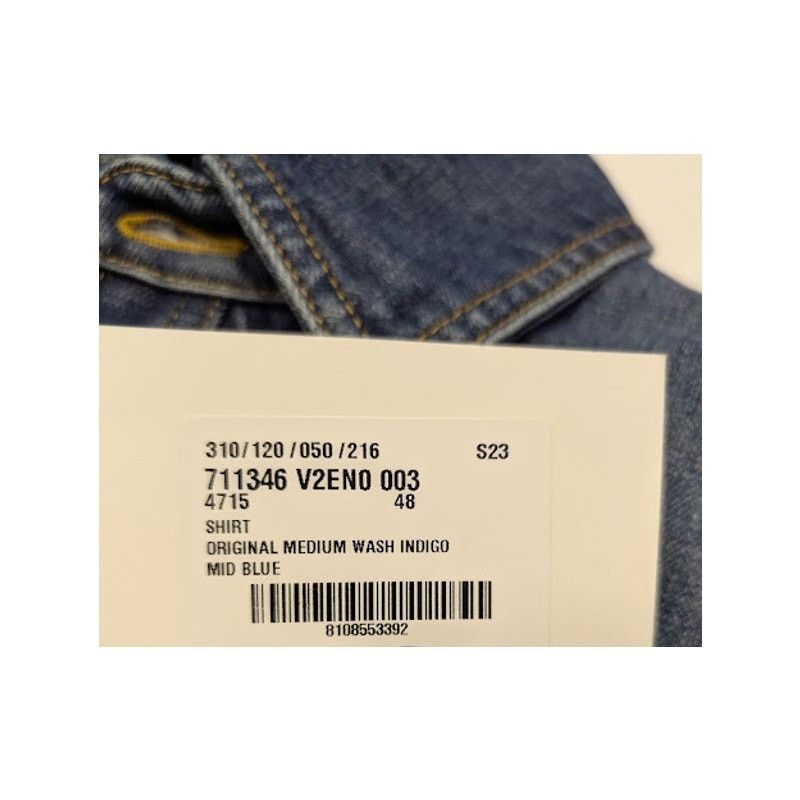 Bottega Veneta o1rshd1 Q:2 / Original Medium Wash Indigo Denim Shirt Blue Size US M / EU 48-50 / 2 - 22 Thumbnail