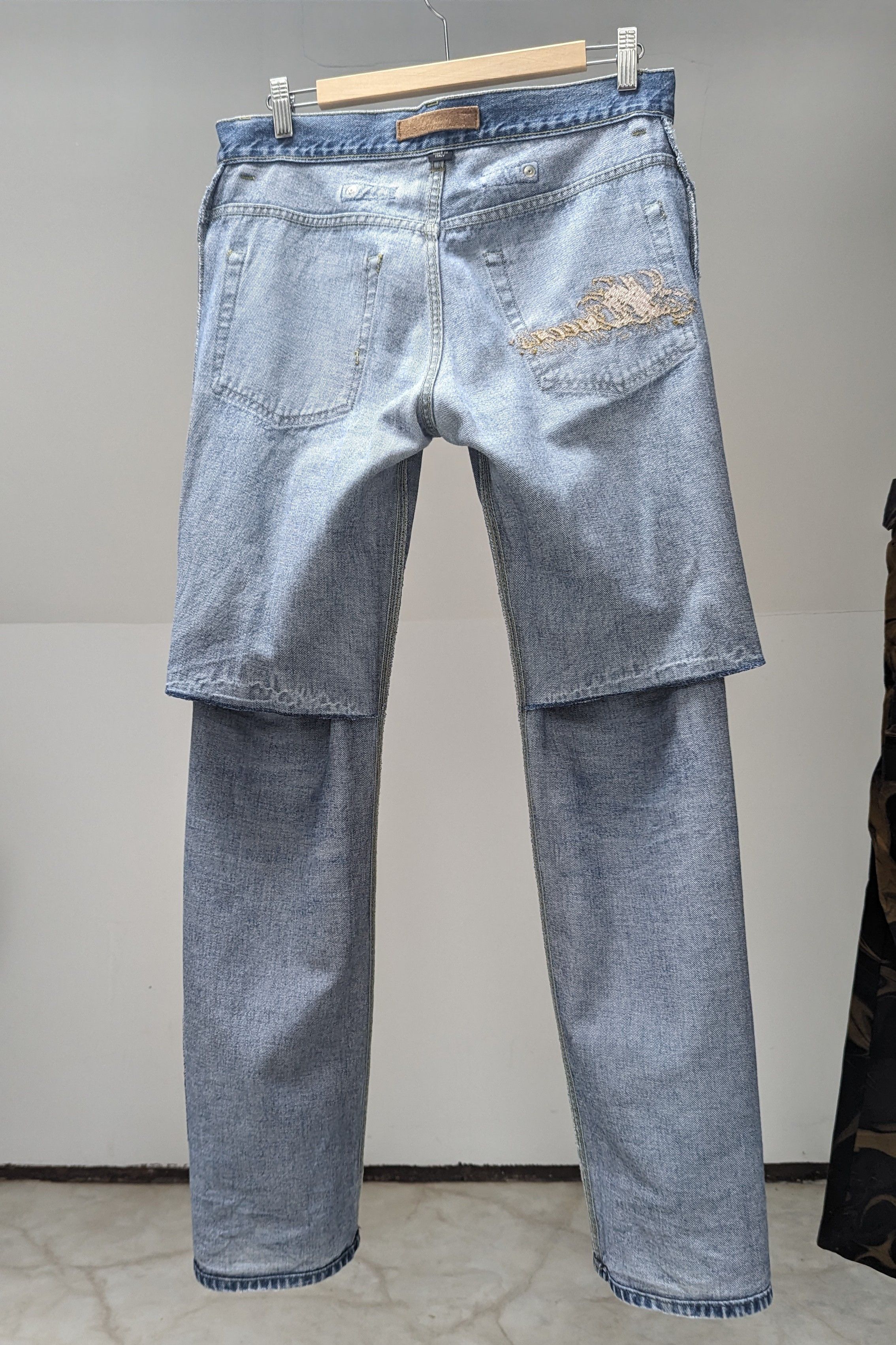 Alexander McQueen Circa 2000 cut-out denim pants Size US 34 / EU 50 - 7 Thumbnail