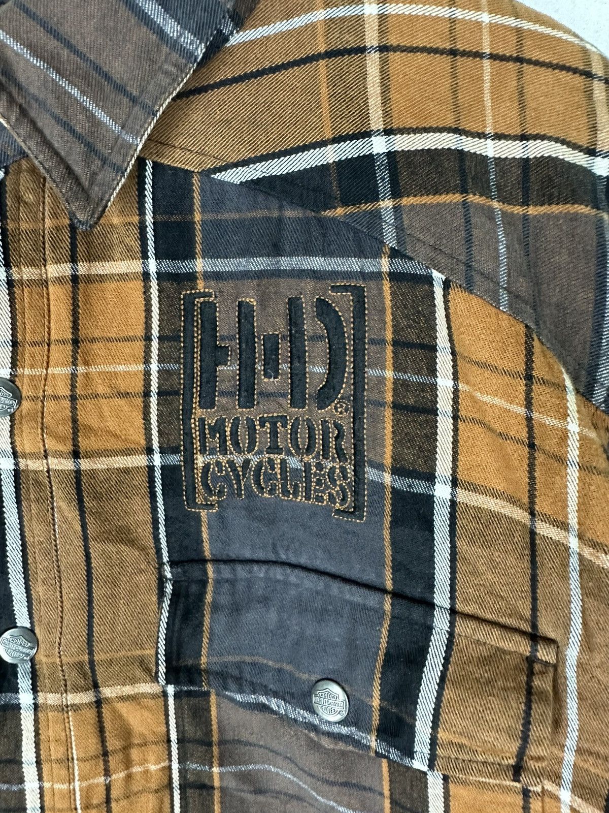 Harley Davidson Vintage HD Plaid Sherpa Lined Thick Heavy Flannel Jacket Size US L / EU 52-54 / 3 - 4 Thumbnail