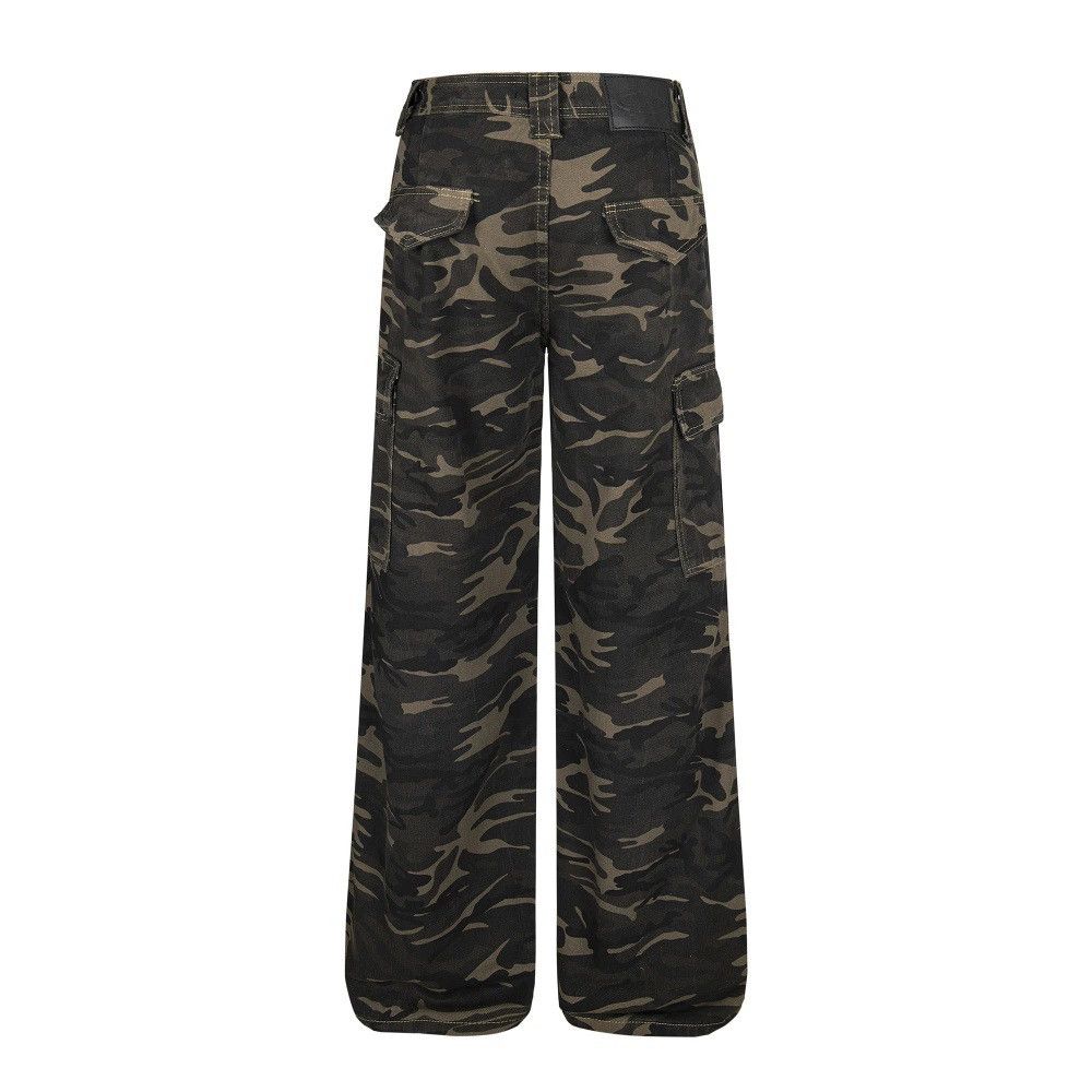 Vintage American loose casual straight camouflage work trousers Size US 32 / EU 48 - 2 Thumbnail