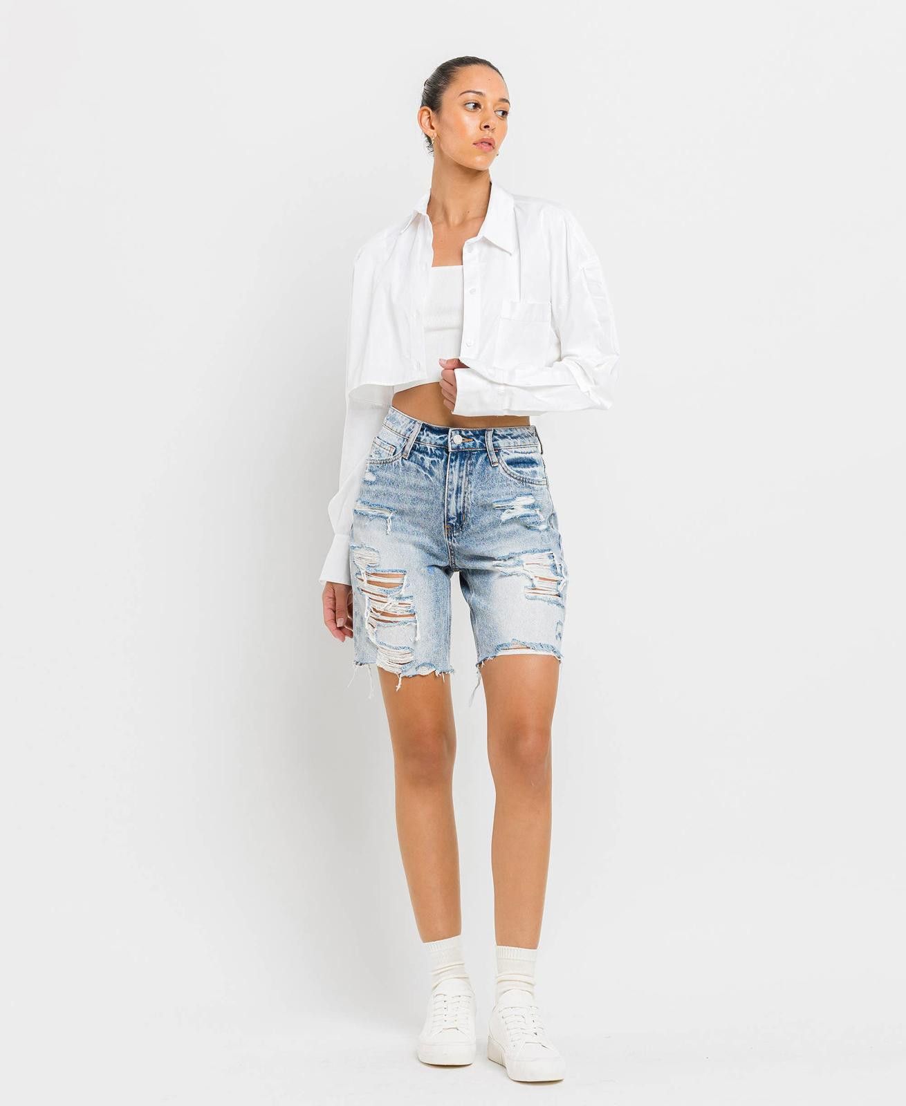 Other Super High Rise Bermuda Shorts Vervet by Flying Monkey Size 26" / US 2 / IT 38 - 3 Thumbnail