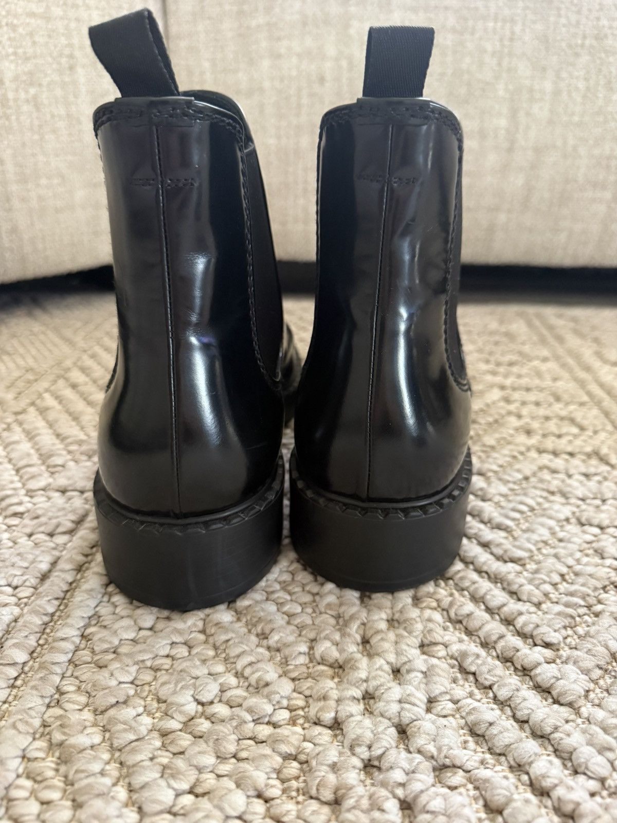 Prada Prada Black Leather Chelsea Boots (2TE176) - Size 8 Size US 8 / EU 41 - 7 Thumbnail