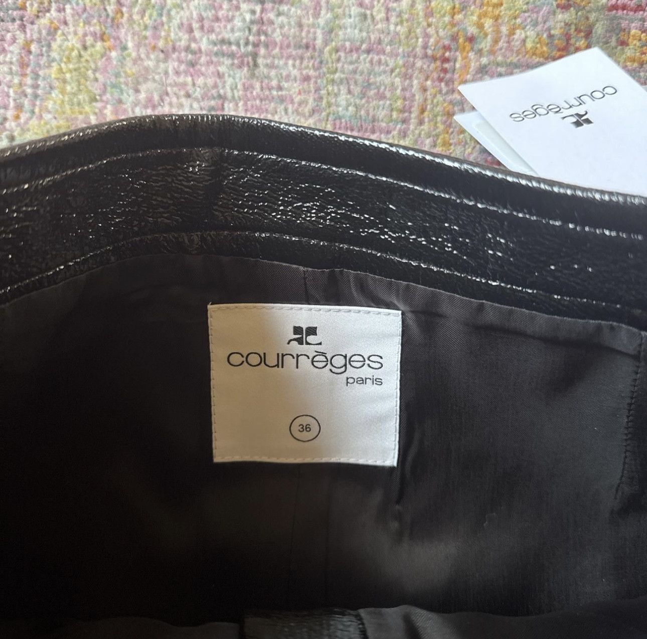 Courreges REEDITION VINYL MINI SKIRT Size 36" / US 14 / IT 50 - 3 Thumbnail