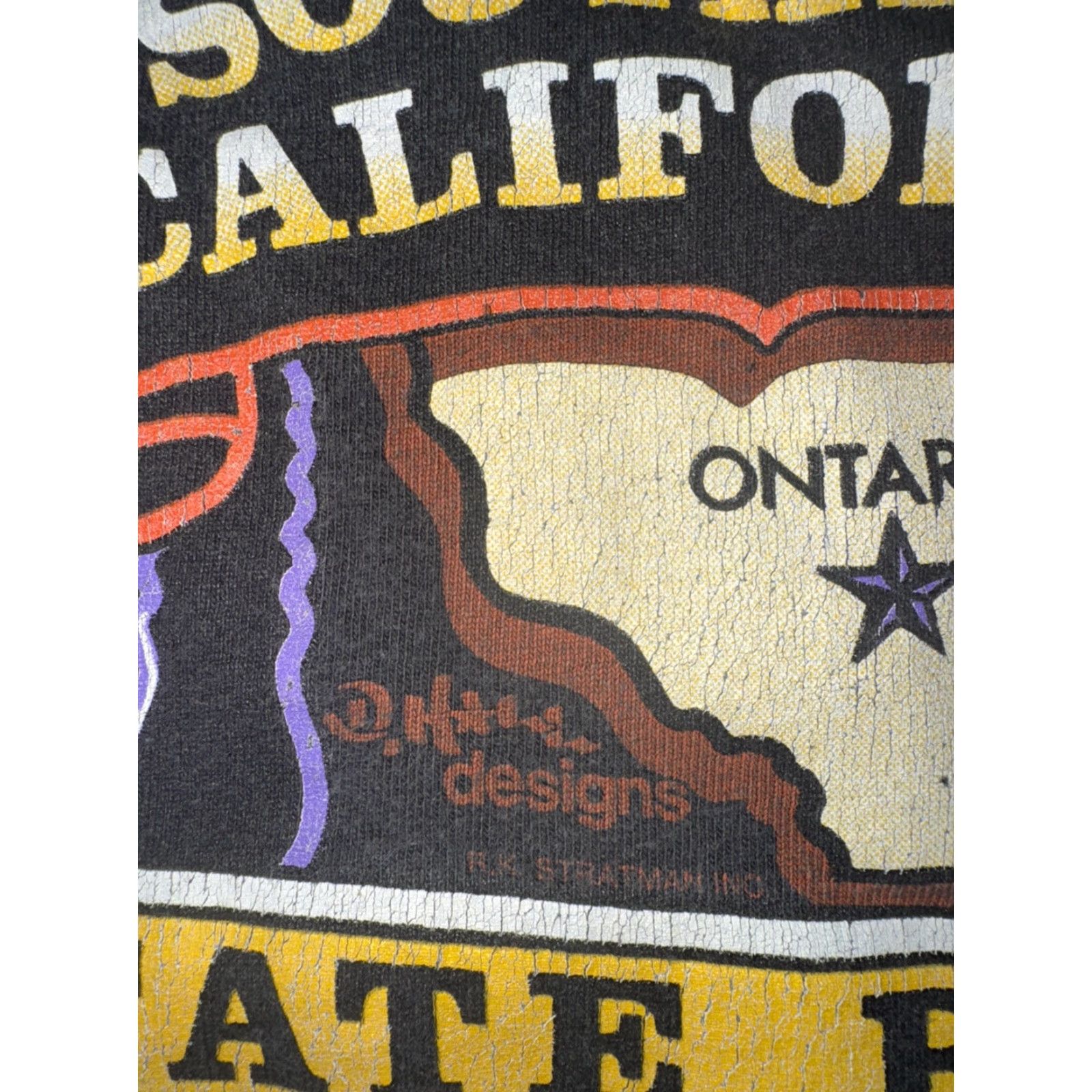 Harley Davidson VINTAGE Harley-Davidson T-Shirt Black Large USA 1993 R.K. Stratman Men L Short Sleeve Made In USA Mens Size US L / EU 52-54 / 3 - 3 Thumbnail