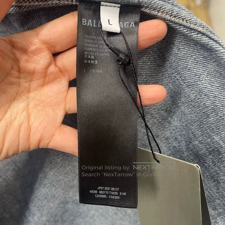 Balenciaga Balenciaga Denim Short Sleeve Shirt Size US L / EU 52-54 / 3 - 7 Thumbnail