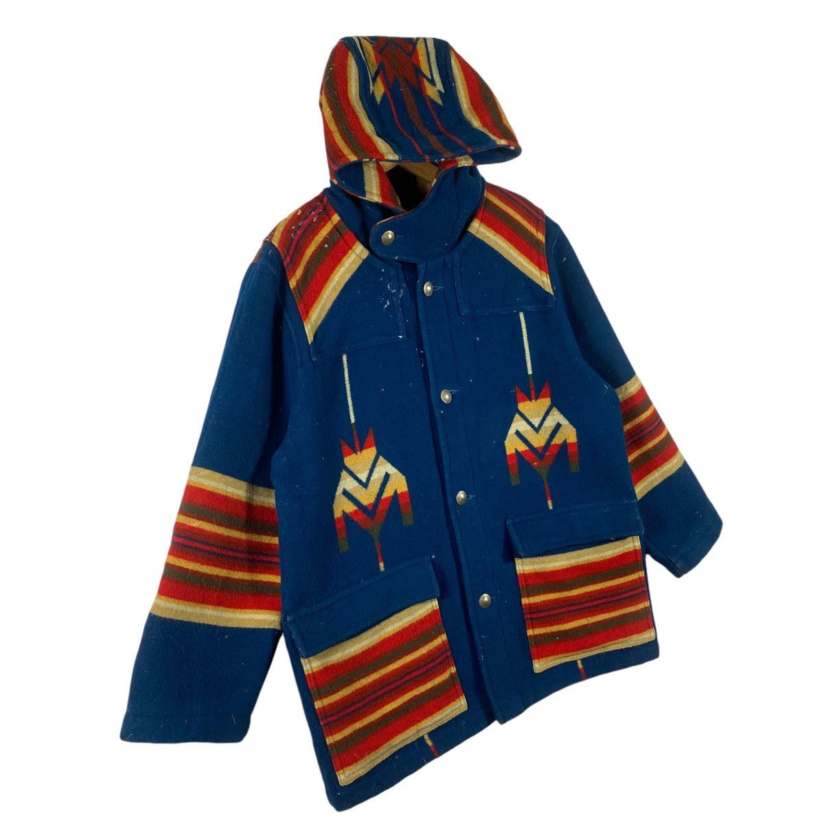 Vintage Vintage 90s Acoustic Native American Wool Hoodie Size US M / EU 48-50 / 2 - 3 Thumbnail