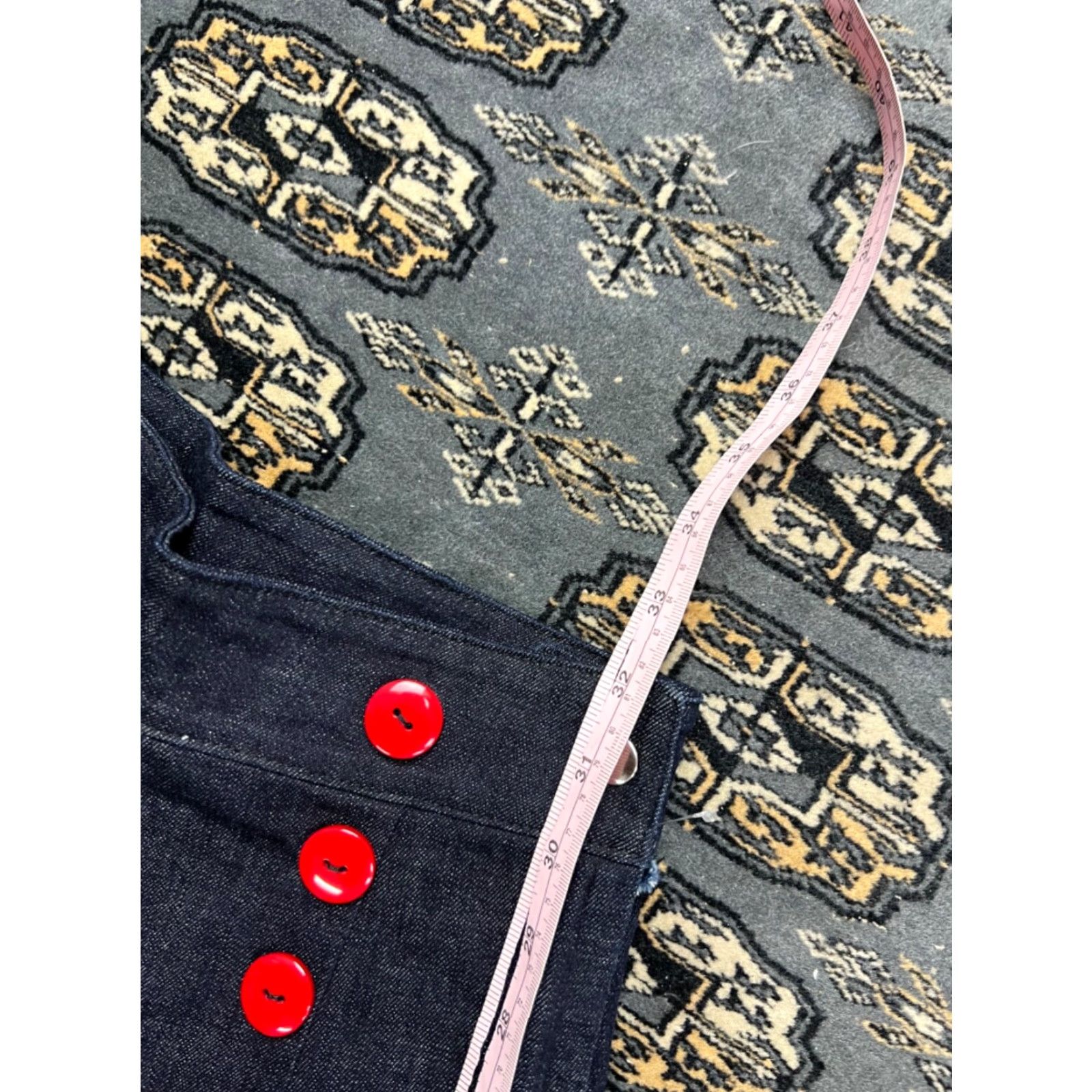 Denime Pinky Pinups Sailor Denim Capris Women S Capri Jeans Blue Size S Size ONE SIZE - 6 Thumbnail