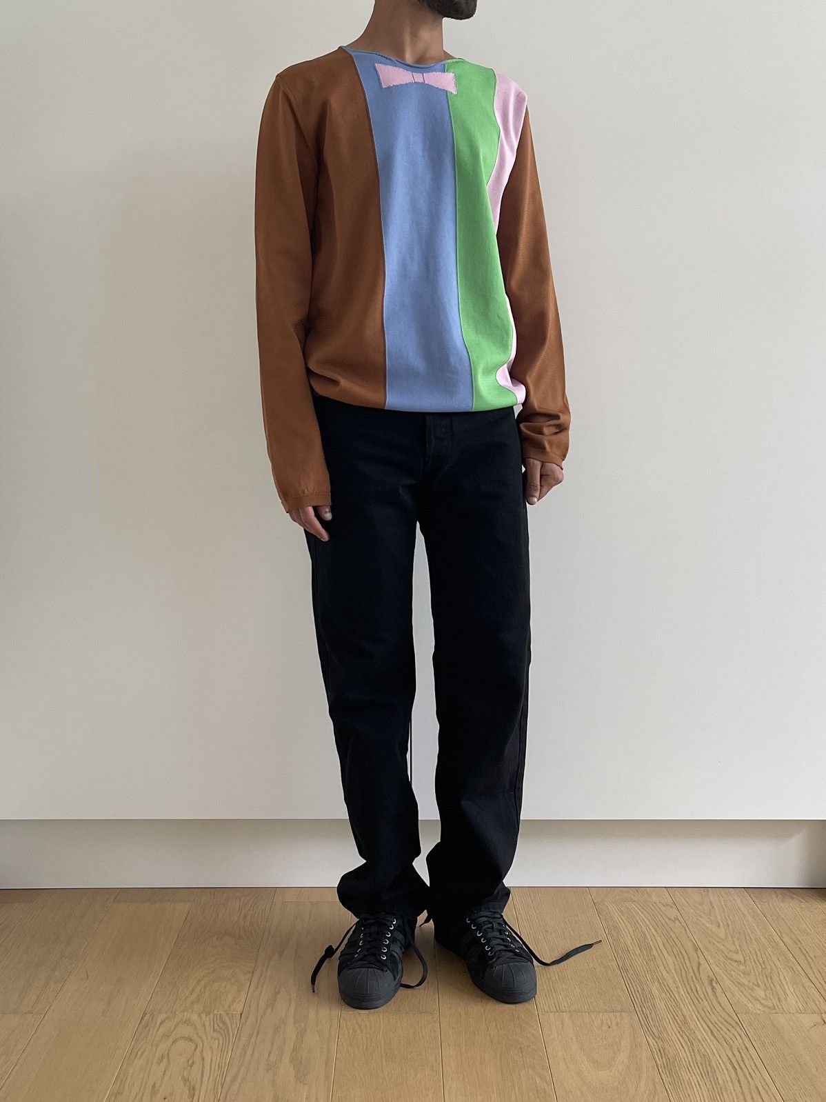 Comme des Garcons Comme des Garçons Shirt SS19 Multicolores Bow Tie Sweater Size US L / EU 52-54 / 3 - 5 Thumbnail
