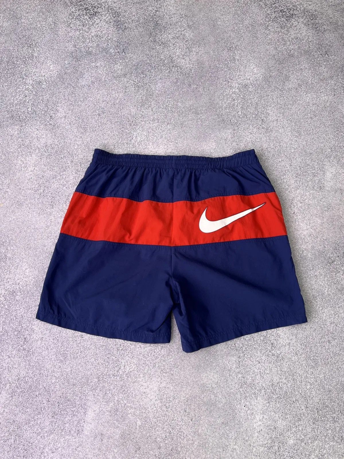 Nike × Vintage Vintage Nike Big swoosh shorts Size US 33 - 1 Thumbnail