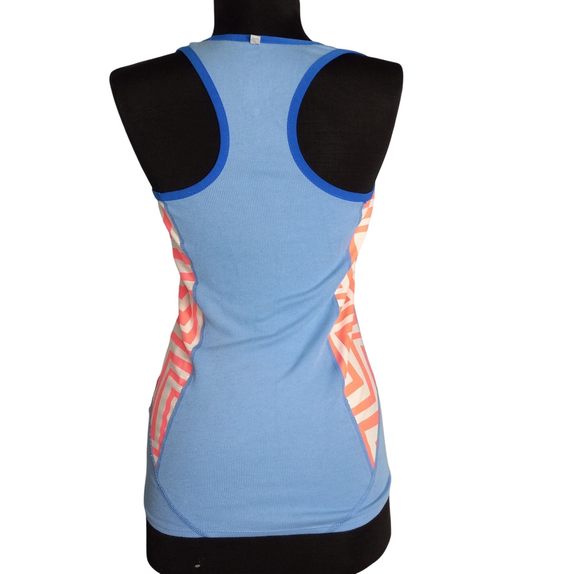 Nike Nike Dri Fit XS Tank Top Blue Racerback Coral Geometric Refl Size XS / US 0-2 / IT 36-38 - 2 Thumbnail
