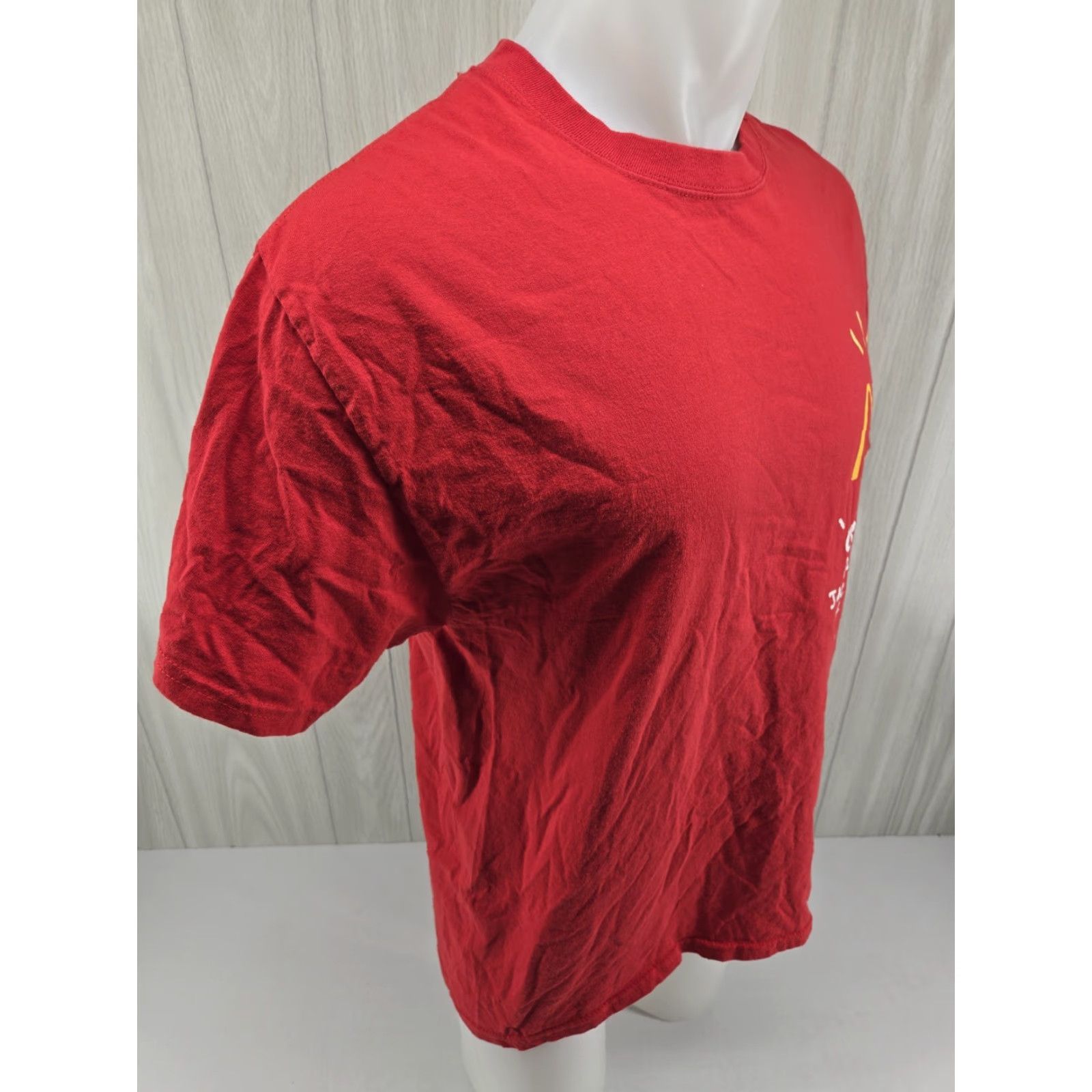 Hanes Travis Scott x McDonalds Crew Cactus Jack Red T Shirt Hanes Men L Short Sleeve Crew Neck 100% Cotton Size US L / EU 52-54 / 3 - 7 Thumbnail