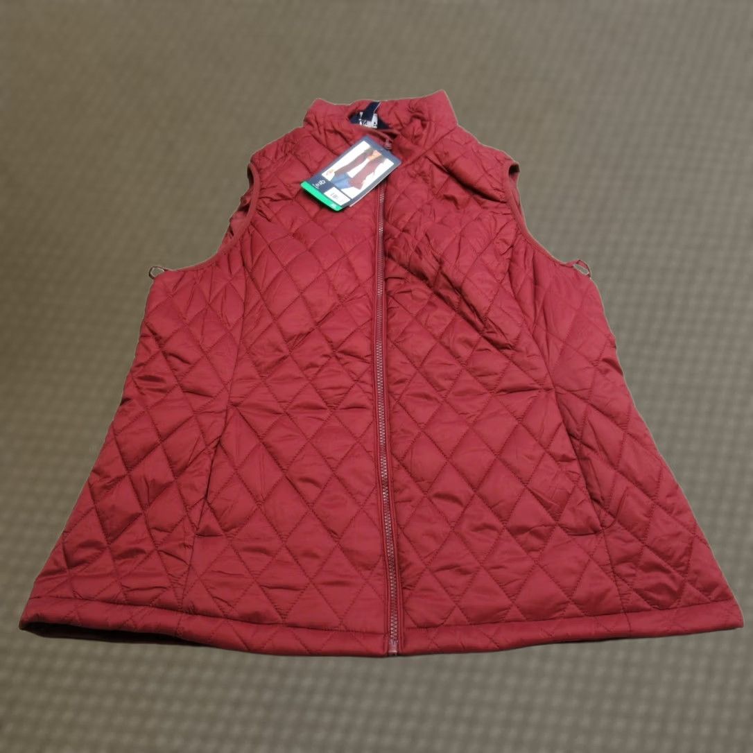 Lands' End VINTAGE Lands End Vest Womens XL Red Vine Quilted Puffer Full Zip Outdoor NEW Size XL / US 12-14 / IT 48-50 - 1 Thumbnail