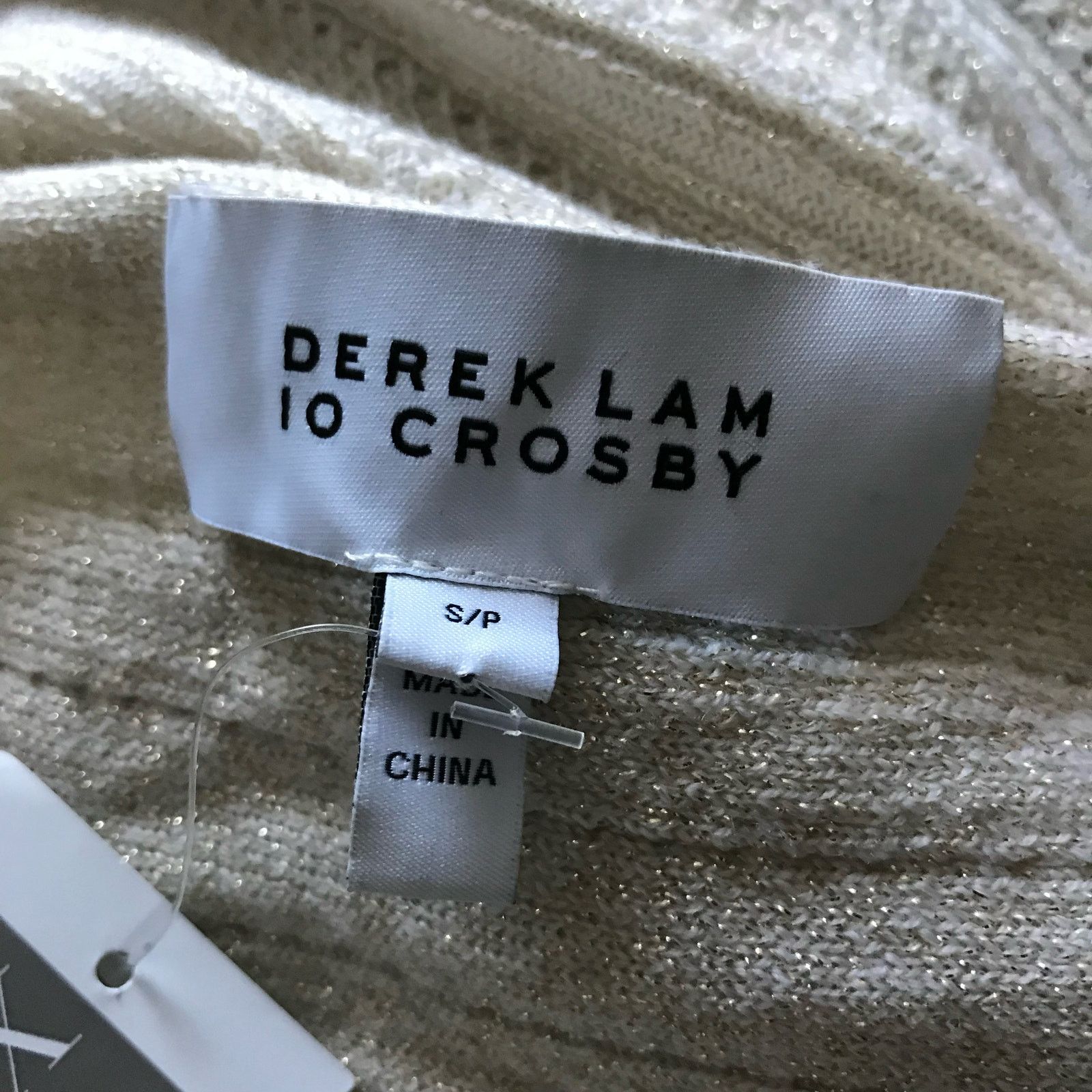 Derek Lam 10 Crosby NEW Derek Lam 10 Crosby Ivory Lurex Crossover Knit Top S Size S / US 4 / IT 40 - 5 Thumbnail