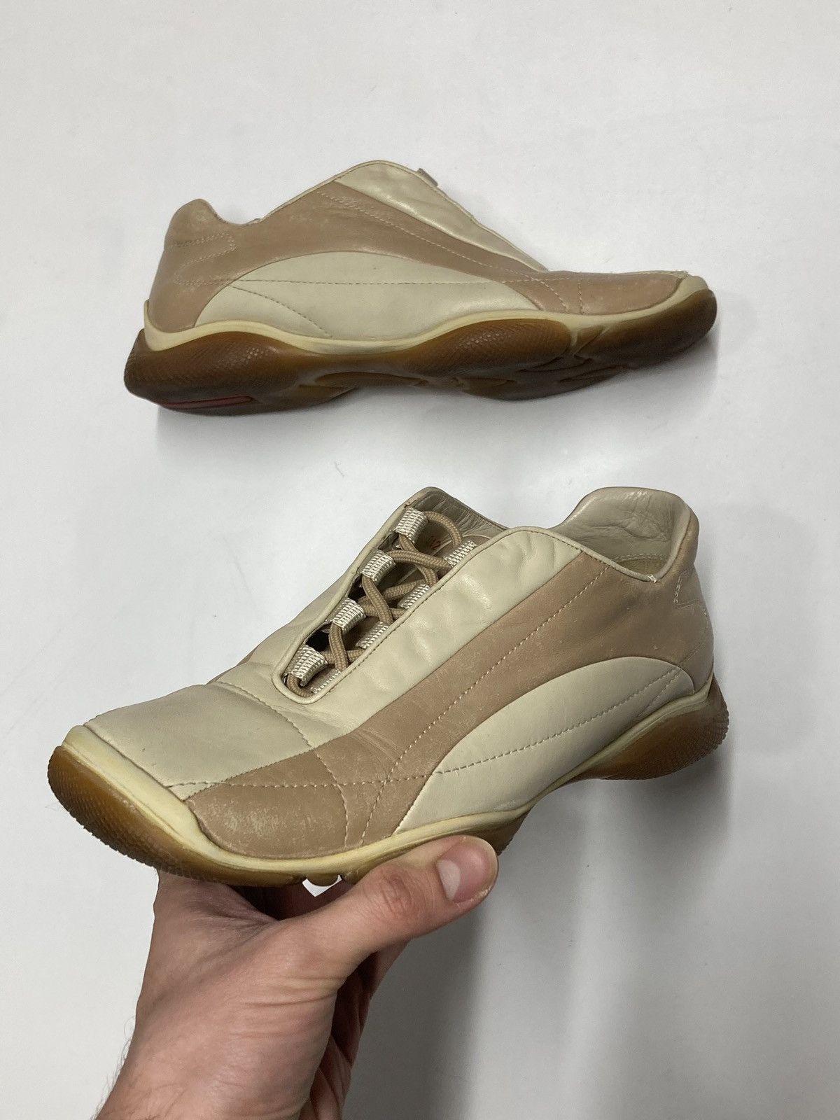 Prada 90s Archival Prada Linea Rossa Bowling Lowtop Sneakers Size US 9 / IT 39 - 1 Thumbnail