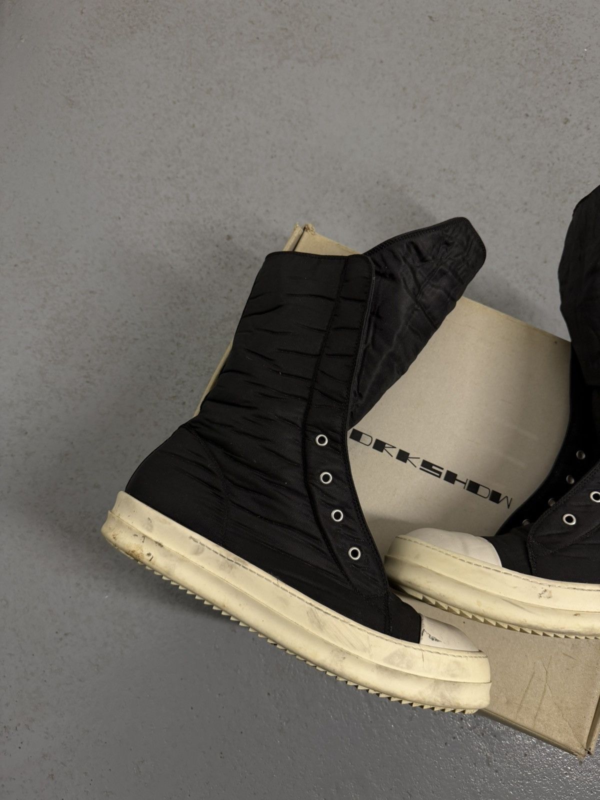 Rick Owens Drkshdw Rick Owens Drkshdw Laceless High Ramones With Box Size US 11 / EU 44 - 5 Thumbnail