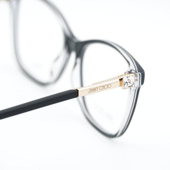 Jimmy Choo Jimmy Choo JC274 07C5 00 Eyeglasses Black/Crystal/Gold 53mm Size ONE SIZE - 5 Thumbnail