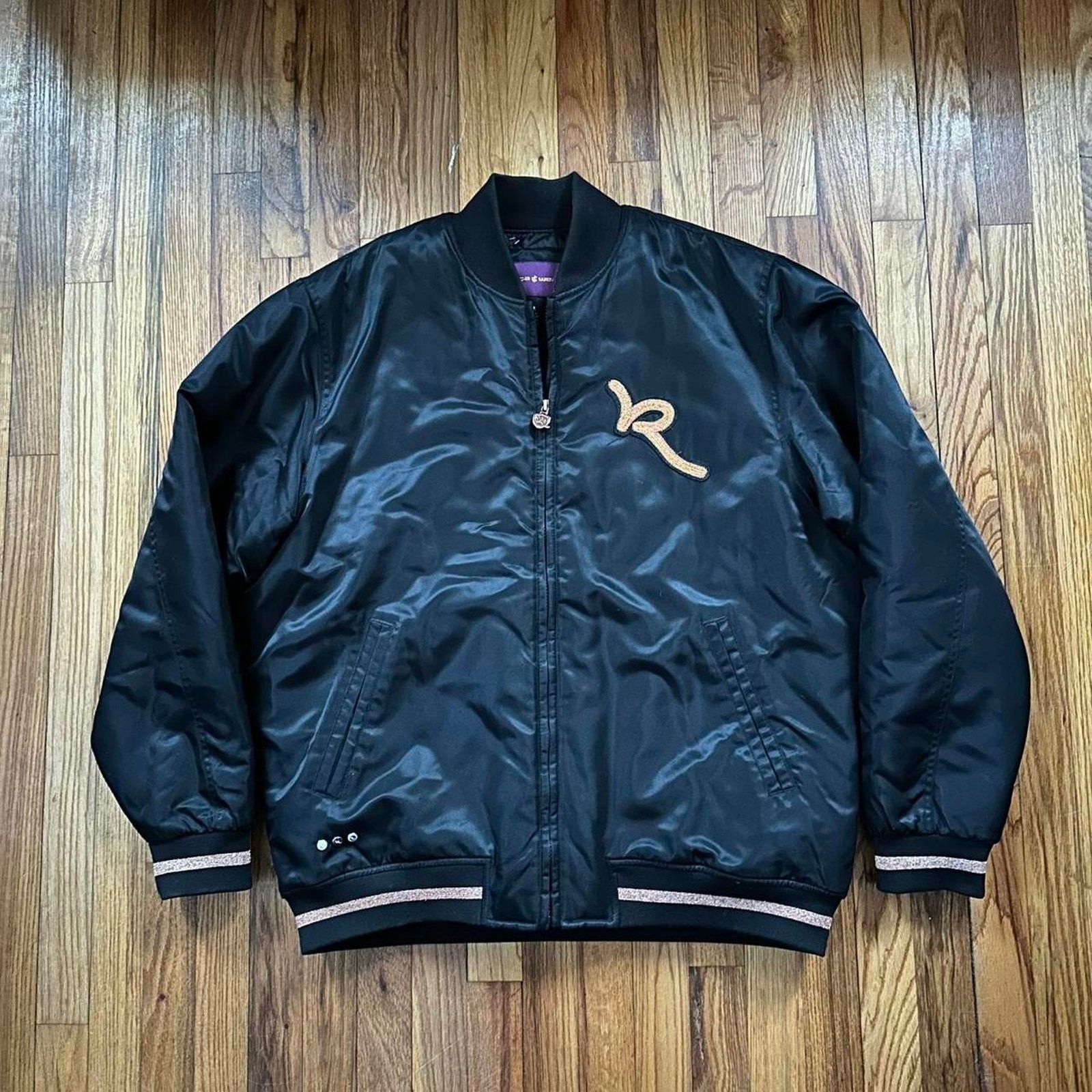 Rocawear Quilt Lined Bomber Jacket Full Zip Y2K size XL
