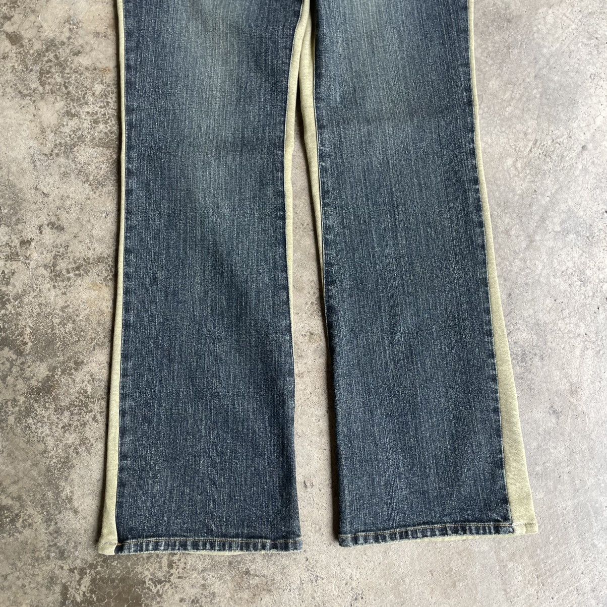 Renoma 🔥Vintage Renoma Hybrid Two Tone Flare Denim Pants Size US 32 / EU 48 - 3 Thumbnail