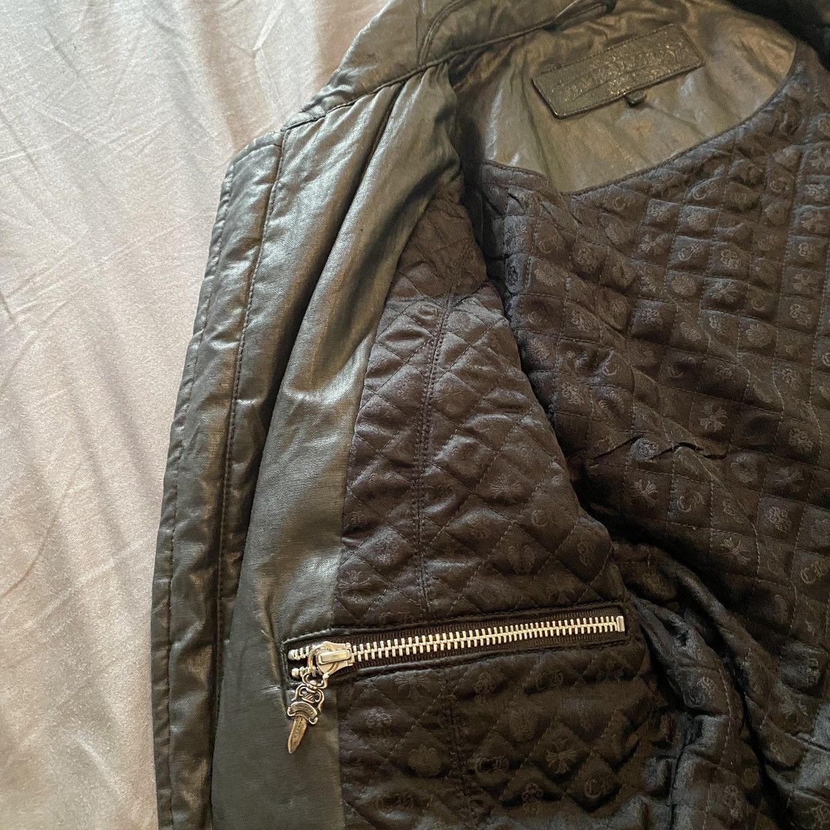 Chrome Hearts Chrome Hearts JJ Dean Waxed Denim Motorcycle Rider Jacket Size US XS / EU 42 / 0 - 11 Thumbnail