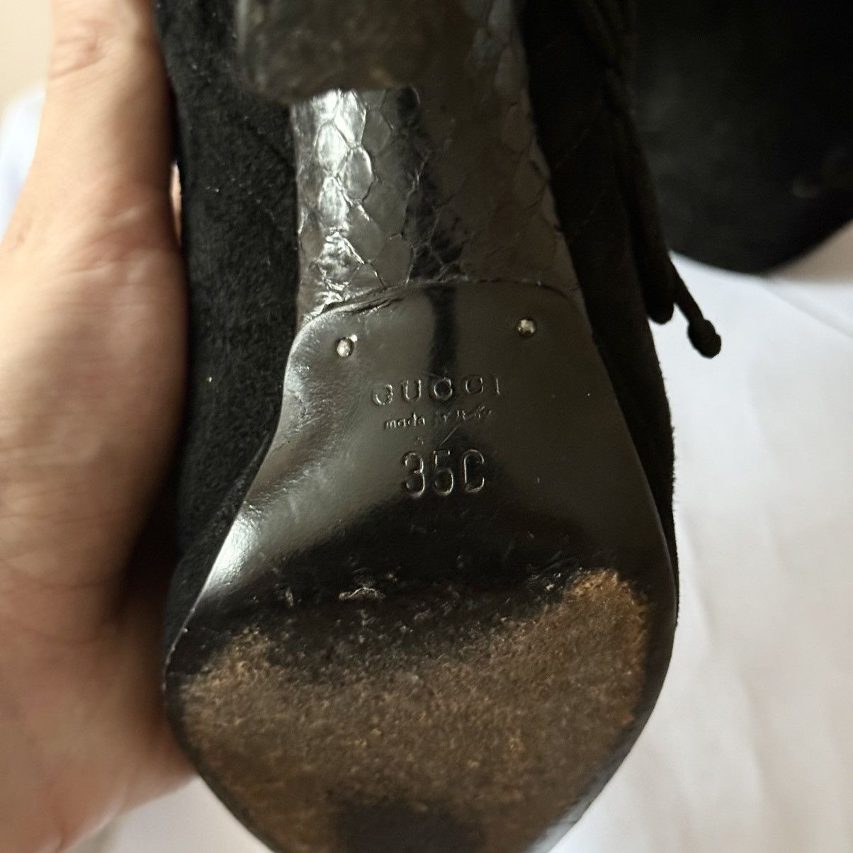 Gucci Gucci Tom Ford Era Suede Slouch Black Bows Boots Heels Size US 5 / IT 35 - 11 Thumbnail