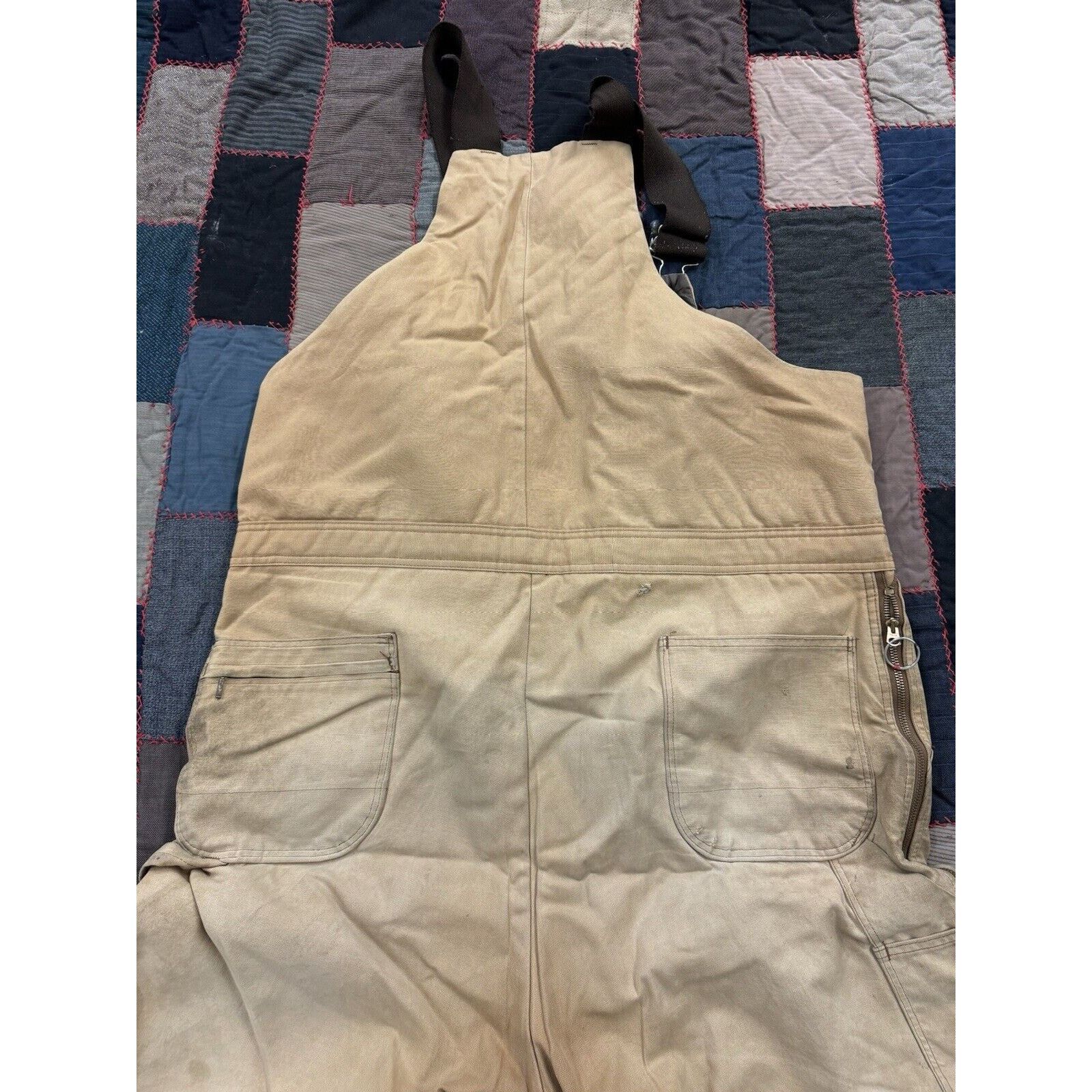 Oshkosh Vintage 60s Talon Oshkosh Bib Leather Double Knees W44 X L30 Size US 44 / EU 60 - 8 Thumbnail