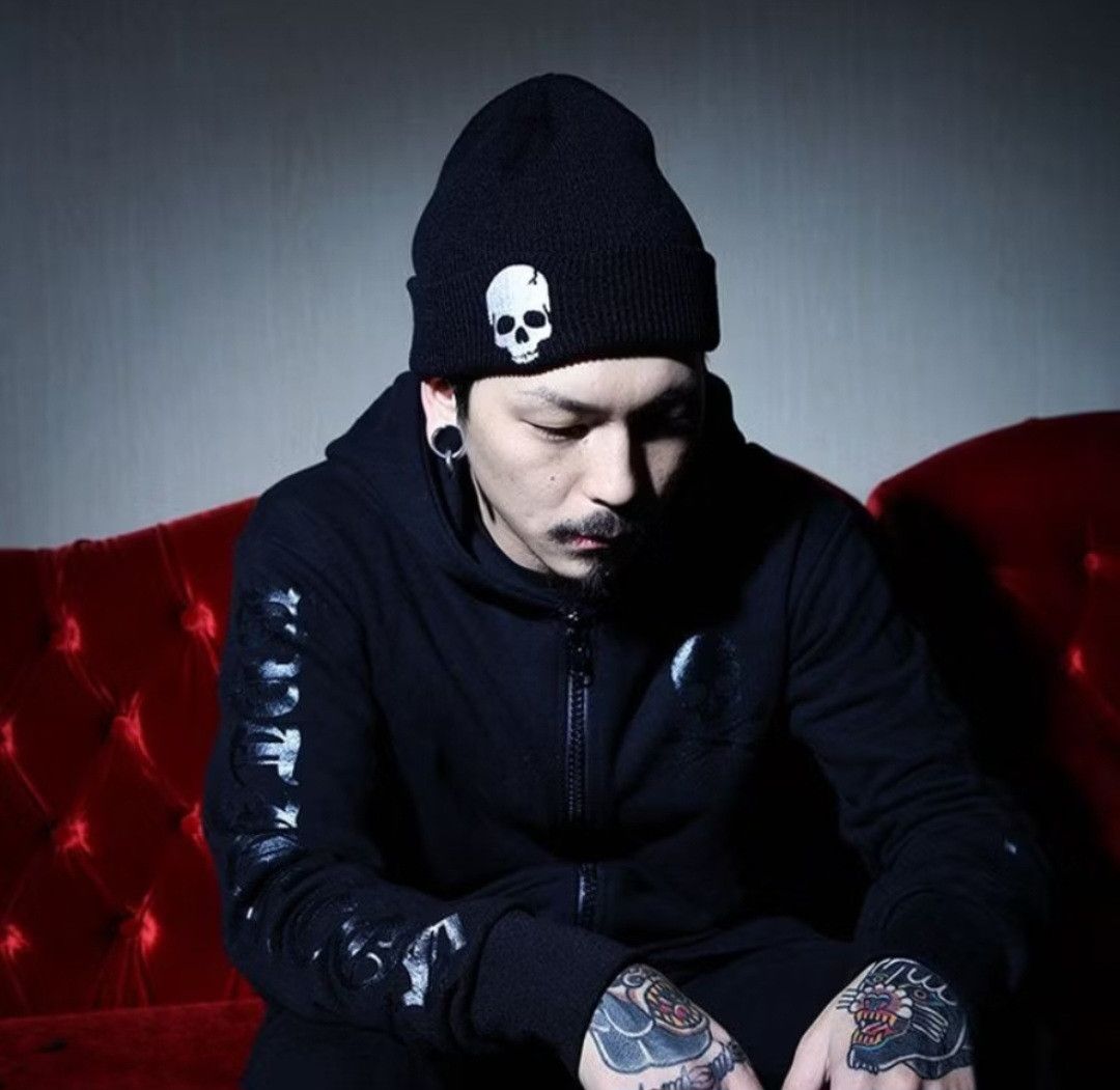 PPFM Skull white punk rock streetwear beanie Size ONE SIZE - 1 Preview