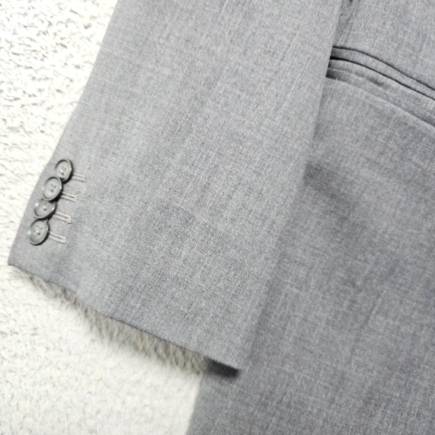 Express Express Blazer Mens 38R Grey Performance 2 Button Double Vent Sport Coat Jacket Size 38R - 4 Thumbnail