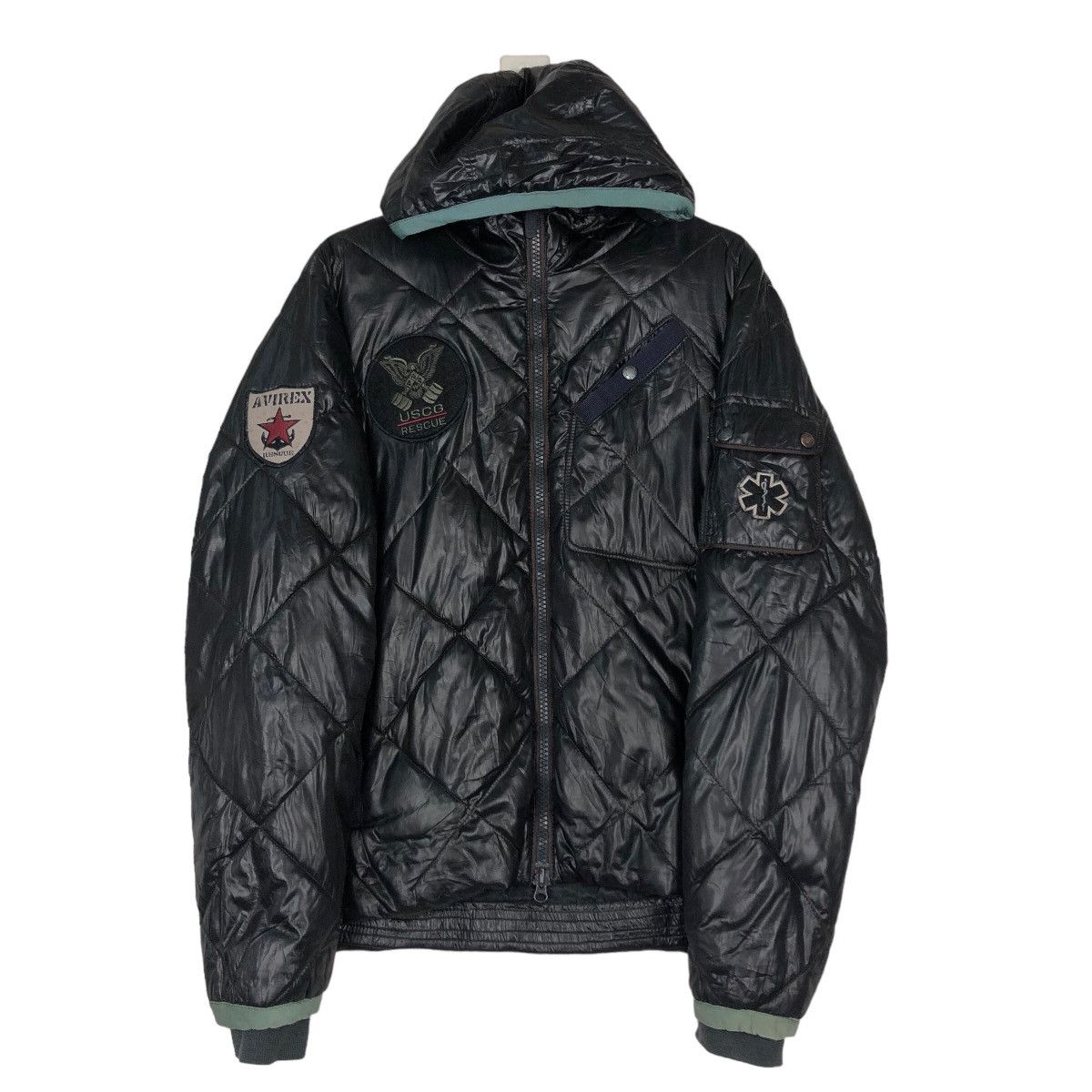 Avirex 🔥Vintage Light Puffer Down Biker Jacket Avirex Full Patches Size US L / EU 52-54 / 3 - 1 Thumbnail