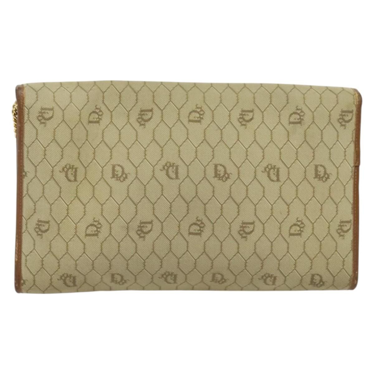Dior DIOR Honeycomb Canvas Chain Shoulder Bag Pvc Beige Gold Size ONE SIZE - 3 Thumbnail