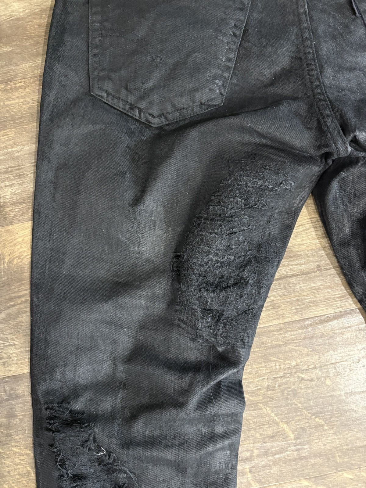 Levi's waxed and distressed levis 511 “slim fit” jeans Size US 32 / EU 48 - 8 Thumbnail