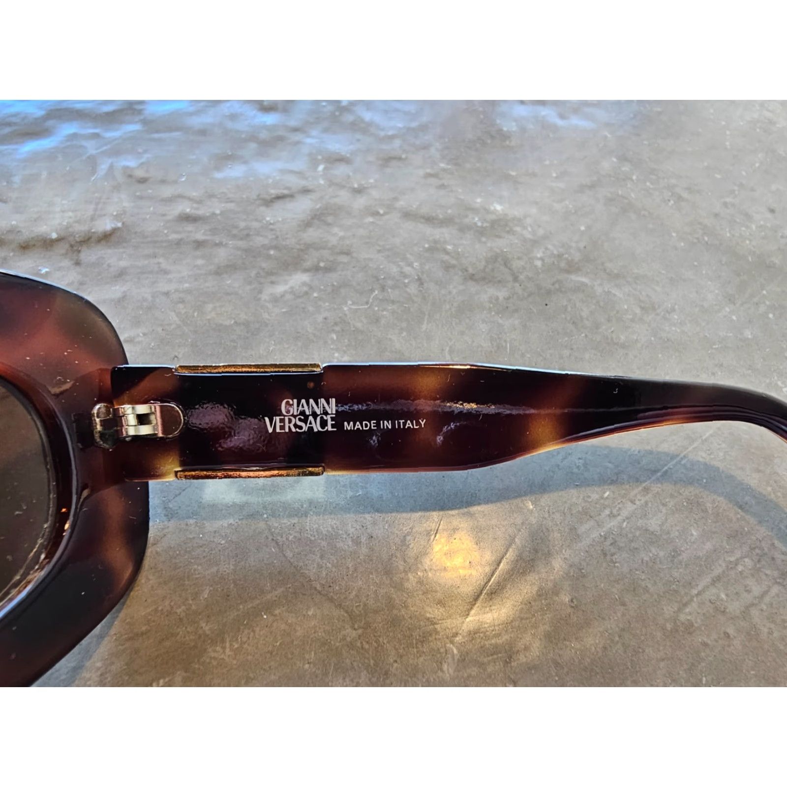 Versace VINTAGE GIANNI VERSACE Sunglasses 1996 MOD.416/C COL.900 Women Brown Polarized Retro Sunglasses Mens Womens Size ONE SIZE - 5 Thumbnail
