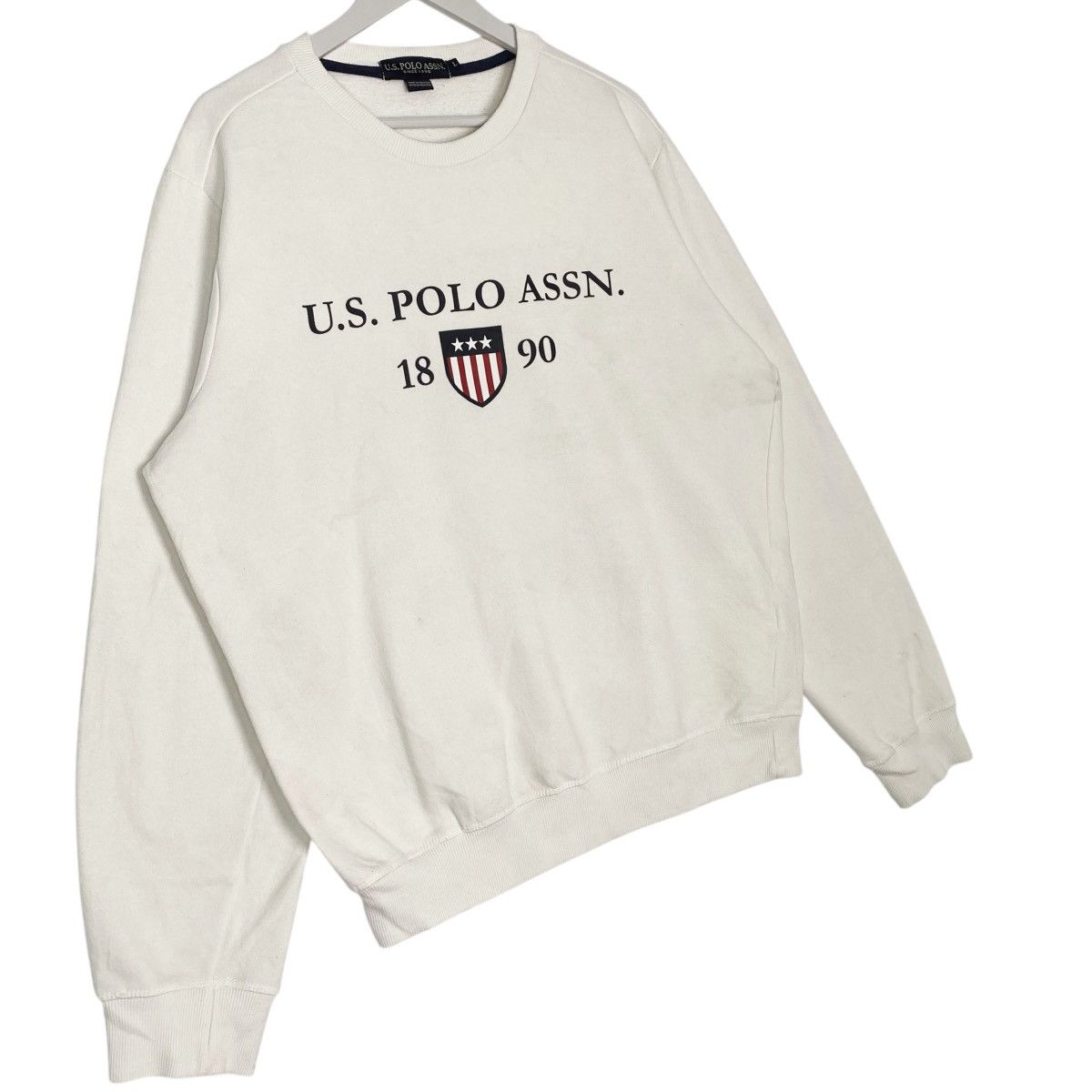 Other Vintage U.S Polo Asson Big Printed White Sweatshirt Size L Size US L / EU 52-54 / 3 - 2 Thumbnail