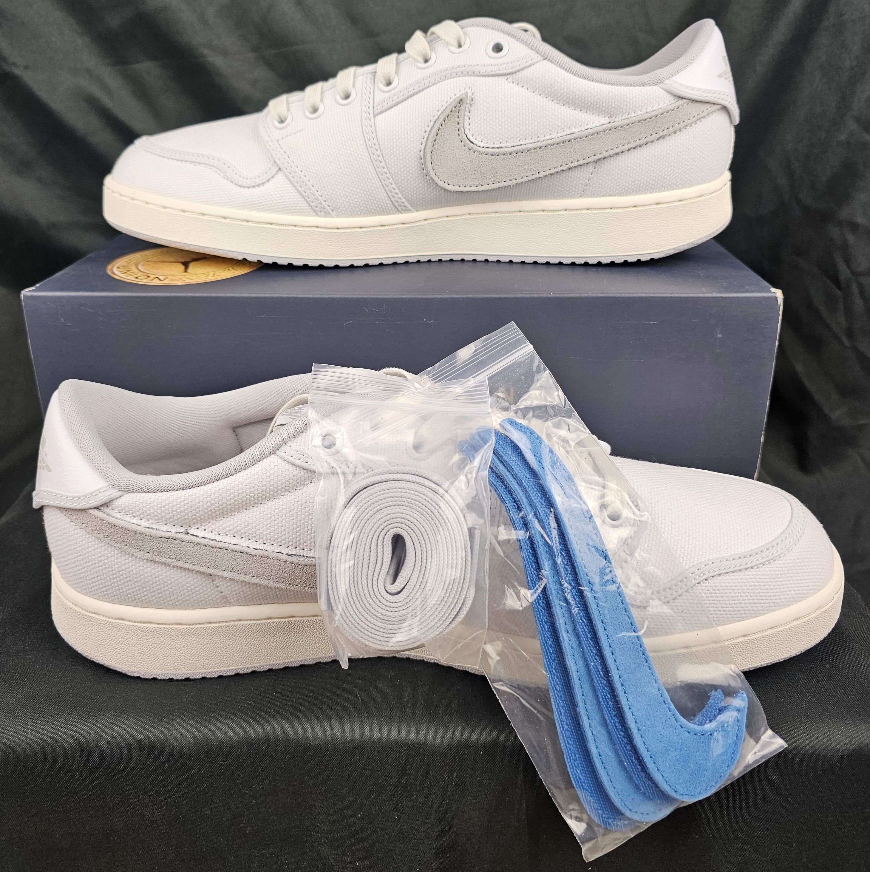 Jordan Brand Nike Air Jordan 1 Low AJKO x Union LA White Neutral Grey Size US 12.5 / EU 45-46 - 3 Thumbnail