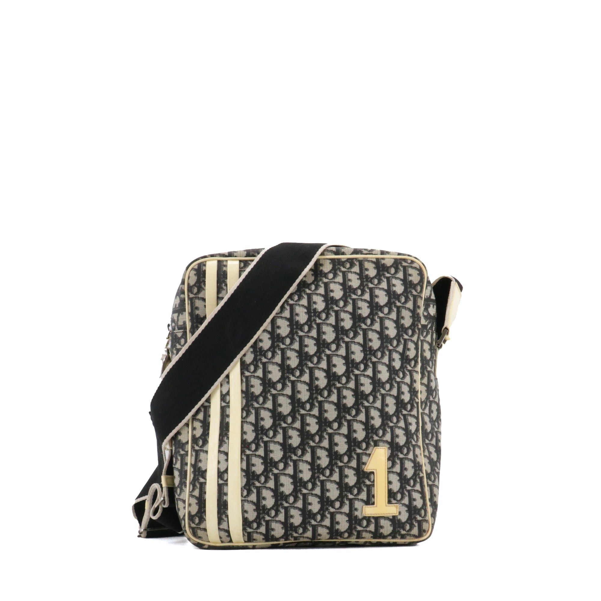 Dior DIOR - Dior shoulder bag in black and white canvas Size ONE SIZE - 1 Thumbnail