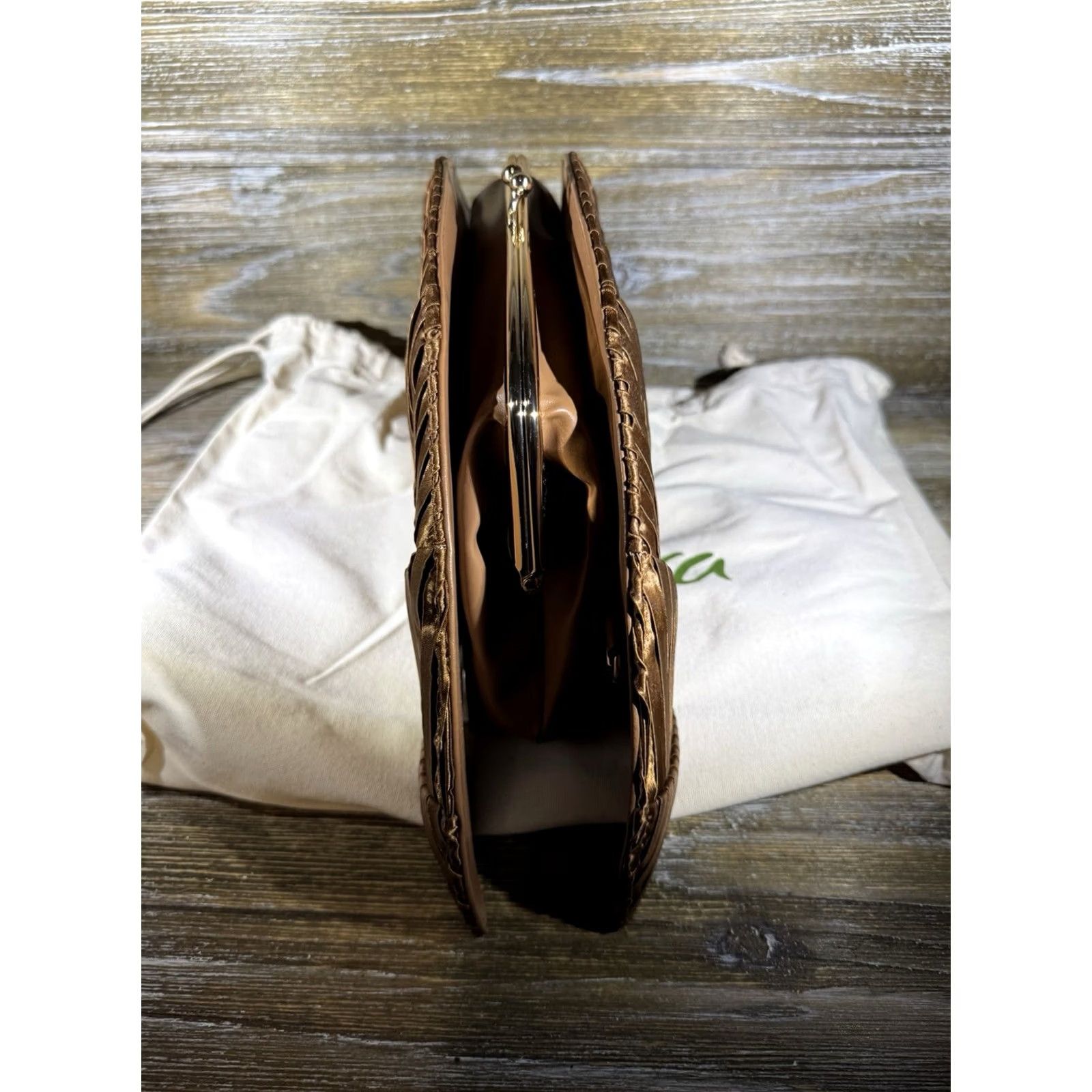 Panera Bread Limited Croissant Clutch Purse Bag Brown New In Hand Womens, Women's — image 2 of 5